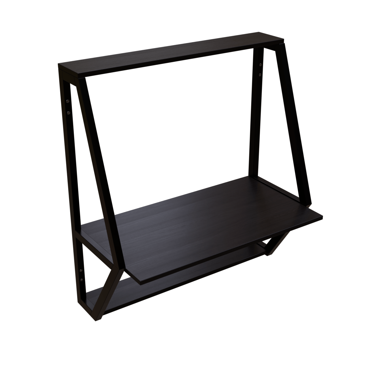 Stylish Wall Mounted Wooden Display Rack for Books & Desk Decor