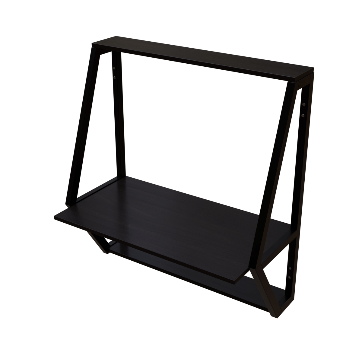 Stylish Wall Mounted Wooden Display Rack for Books & Desk Decor