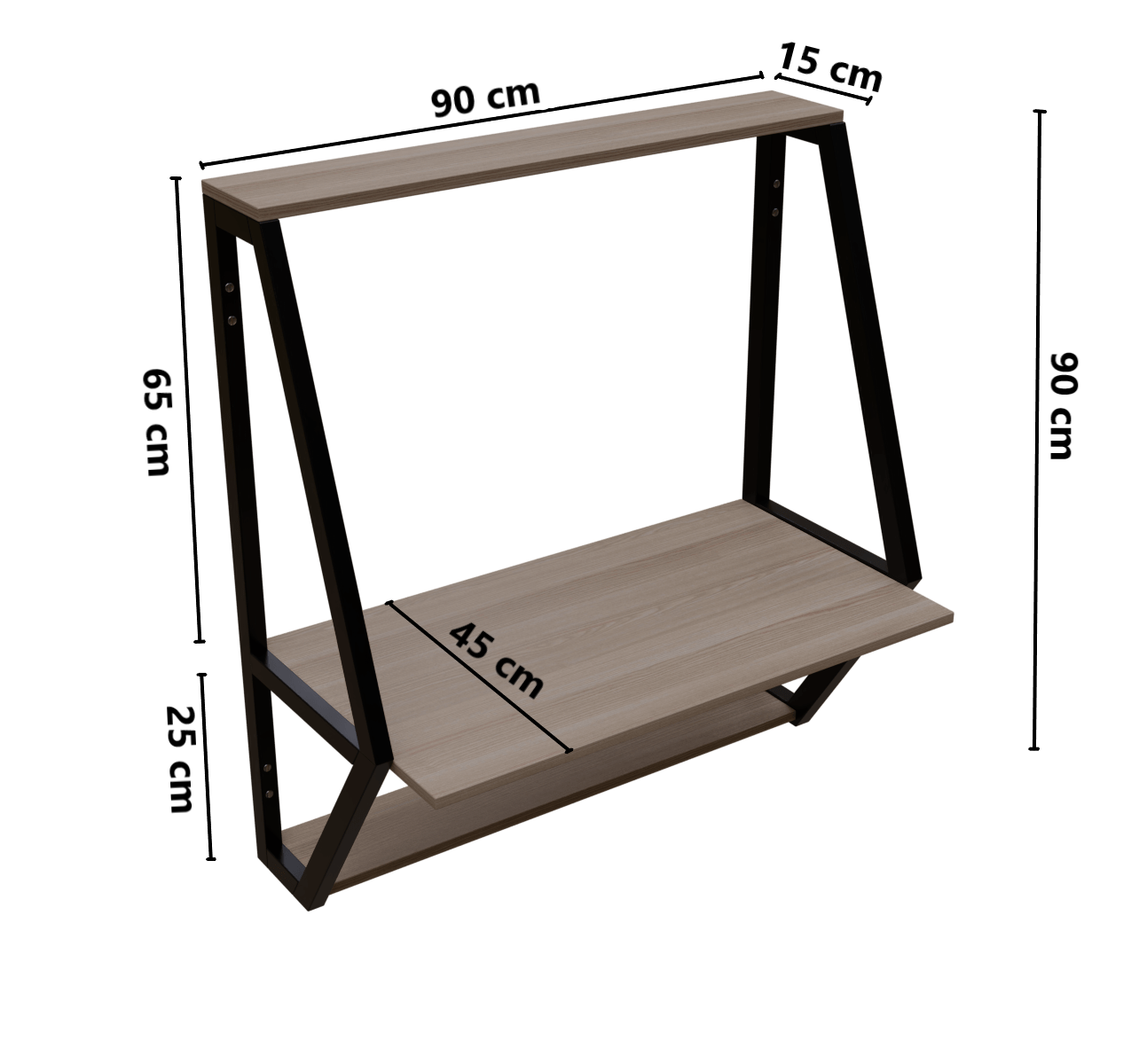 Stylish Wall Mounted Wooden Display Rack for Books & Desk Decor
