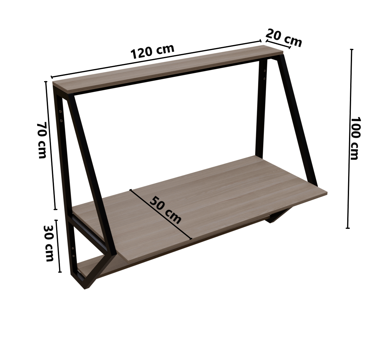 Stylish Wall Mounted Wooden Display Rack for Books & Desk Decor
