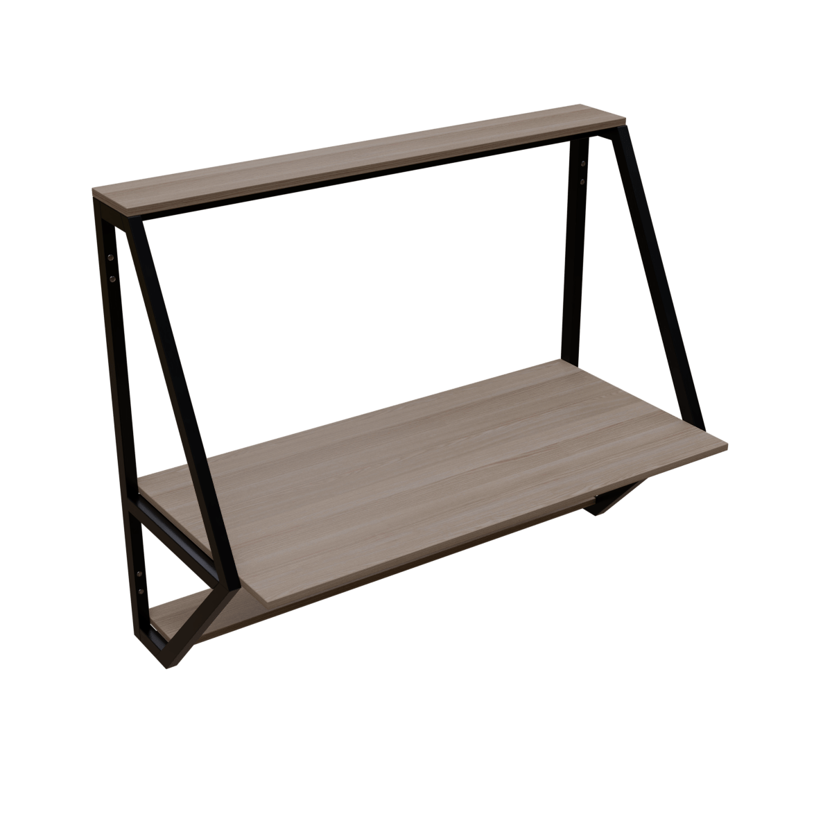 Stylish Wall Mounted Wooden Display Rack for Books & Desk Decor