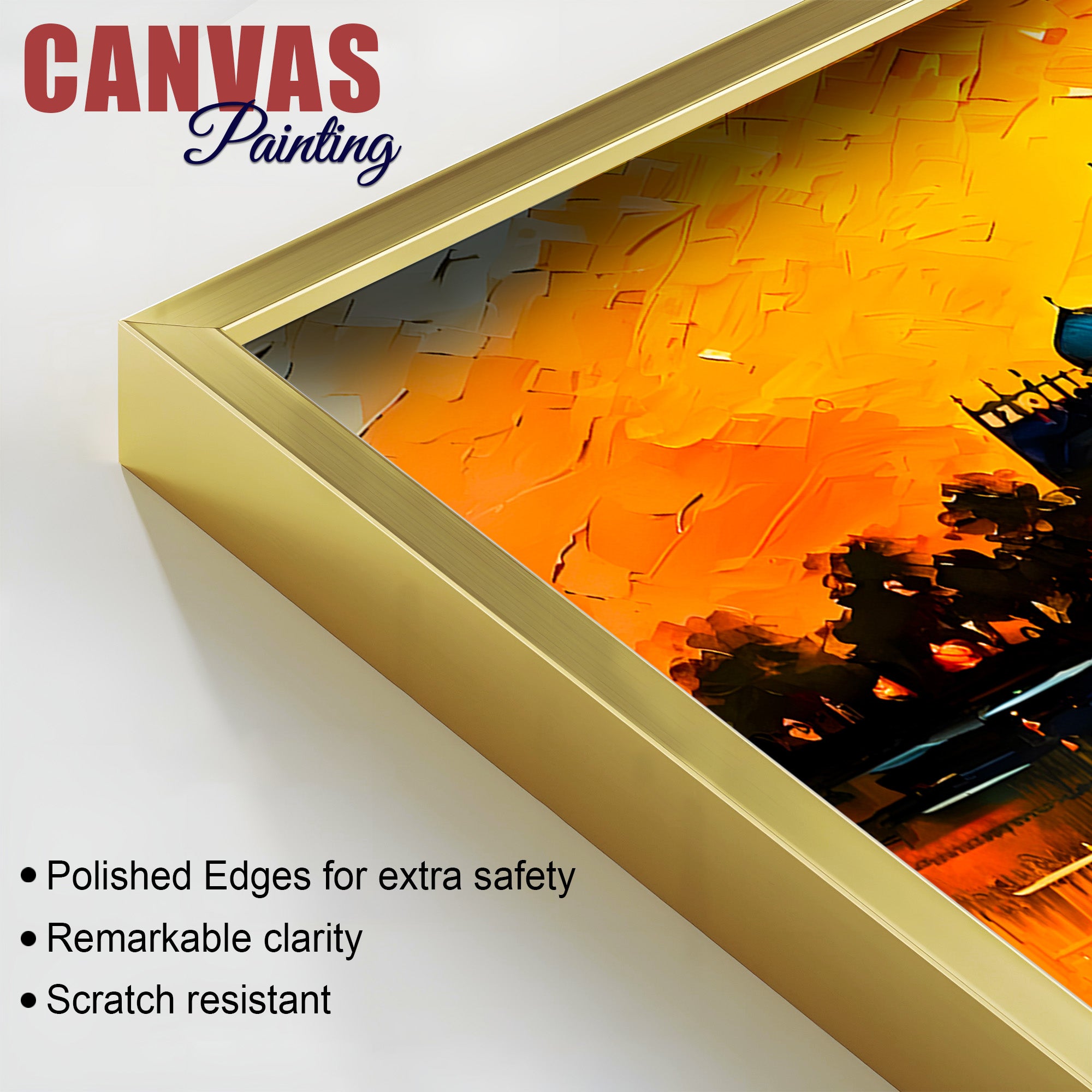 Sunset Boat Wall Art Painting for Stylish Home