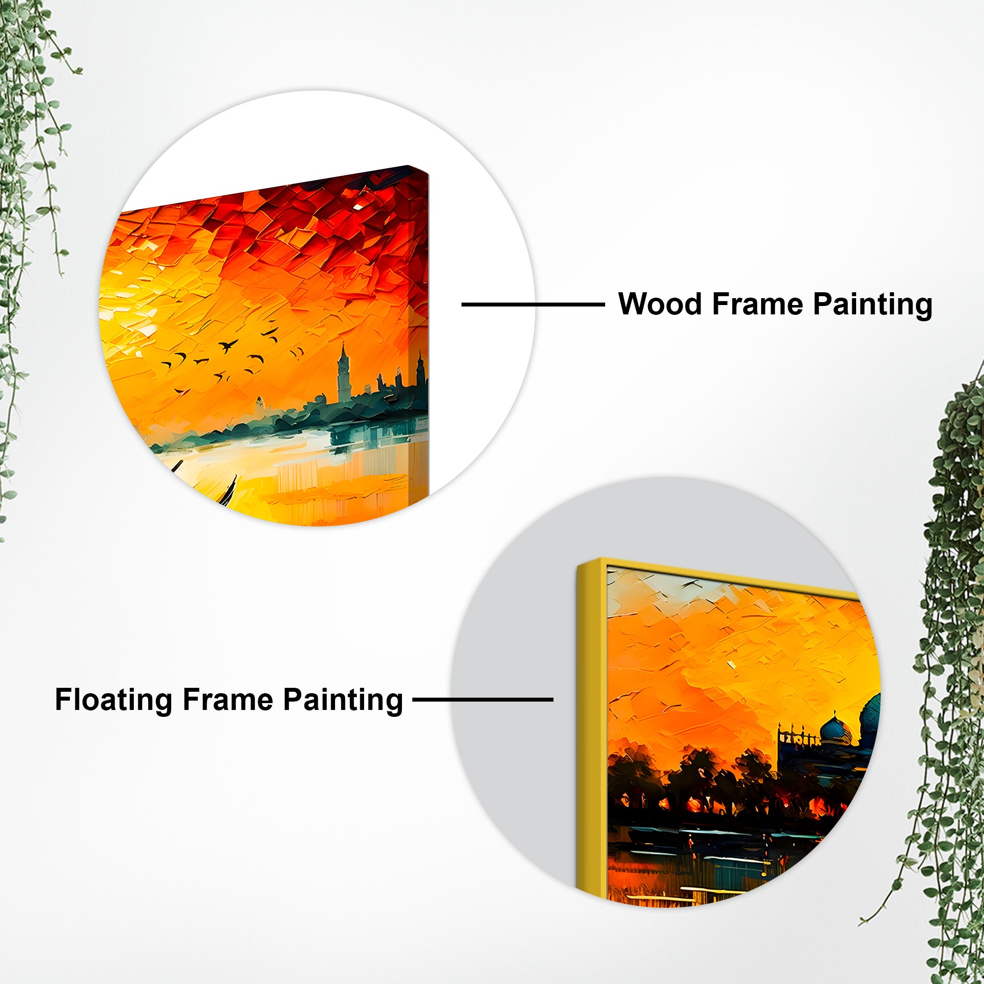 Sunset Boat Wall Art Painting for Stylish Home