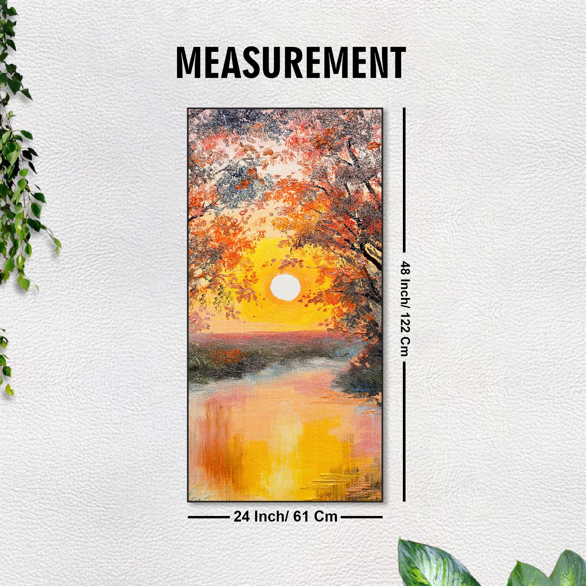 Sunset view Floating Canvas Wall Painting