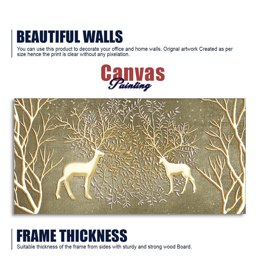 Forest Deer Wall Painting
