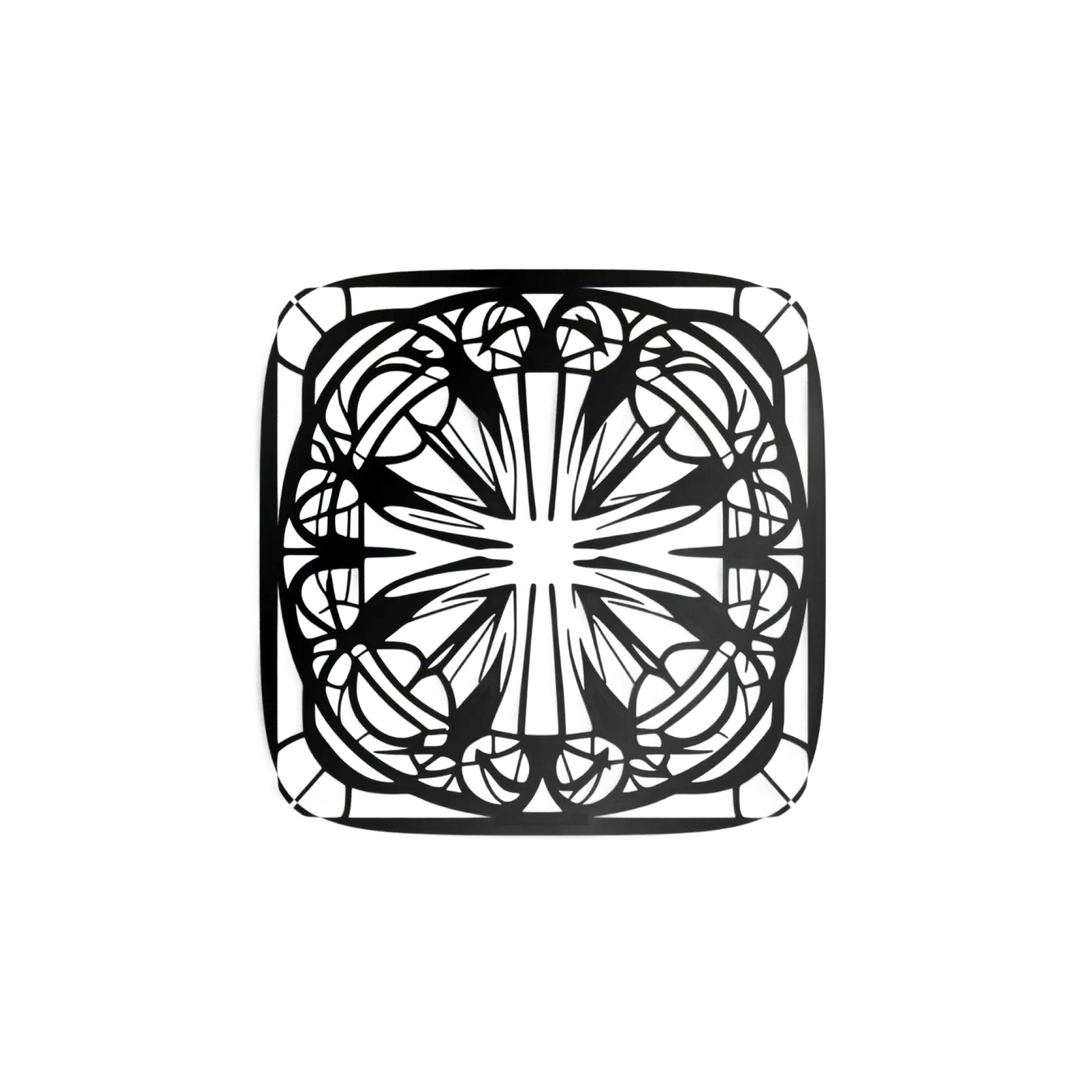 Symmetrical Mandala Fine Square Metal Art Wall Decor