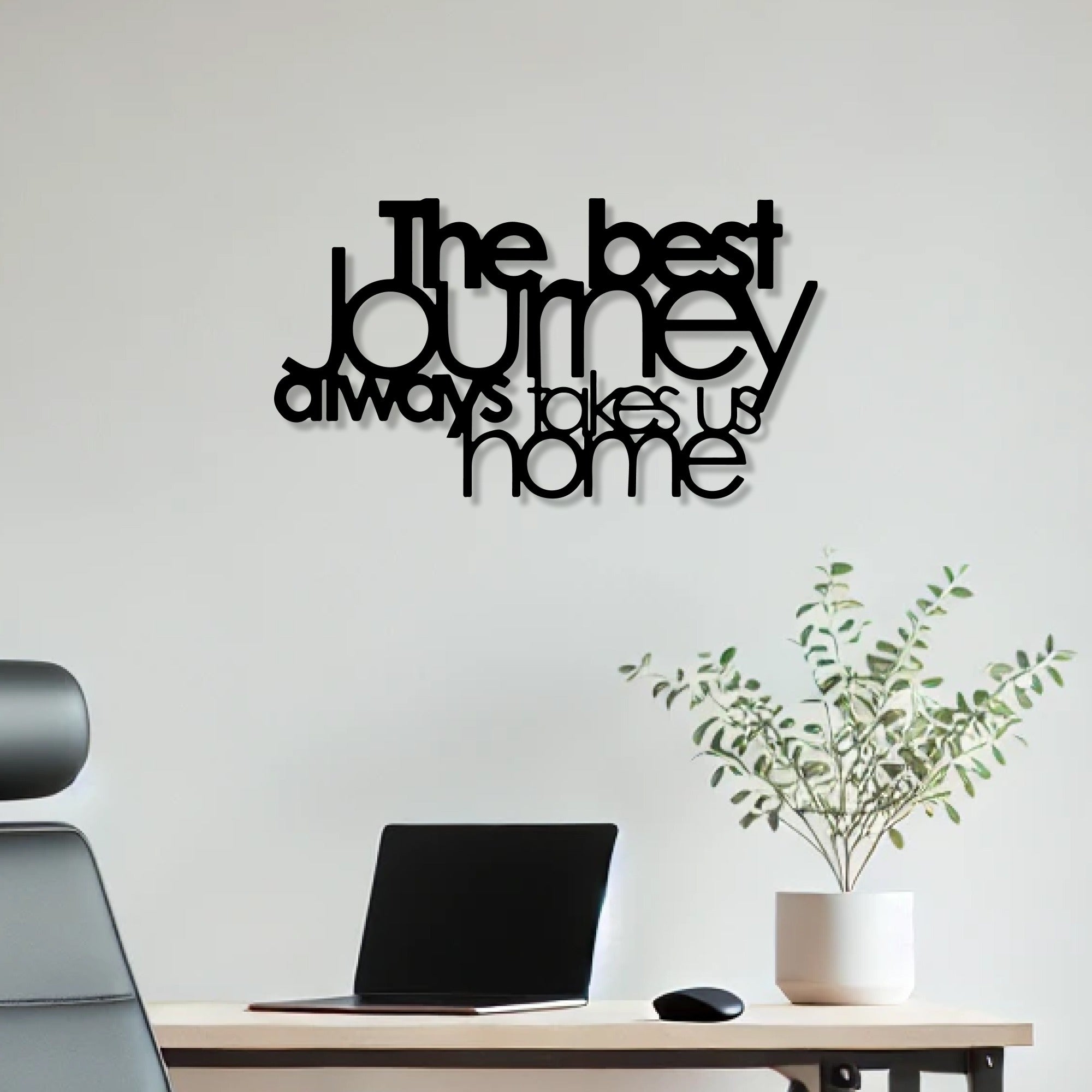 The Best Journey Text Design Metal Art Wall Decor
