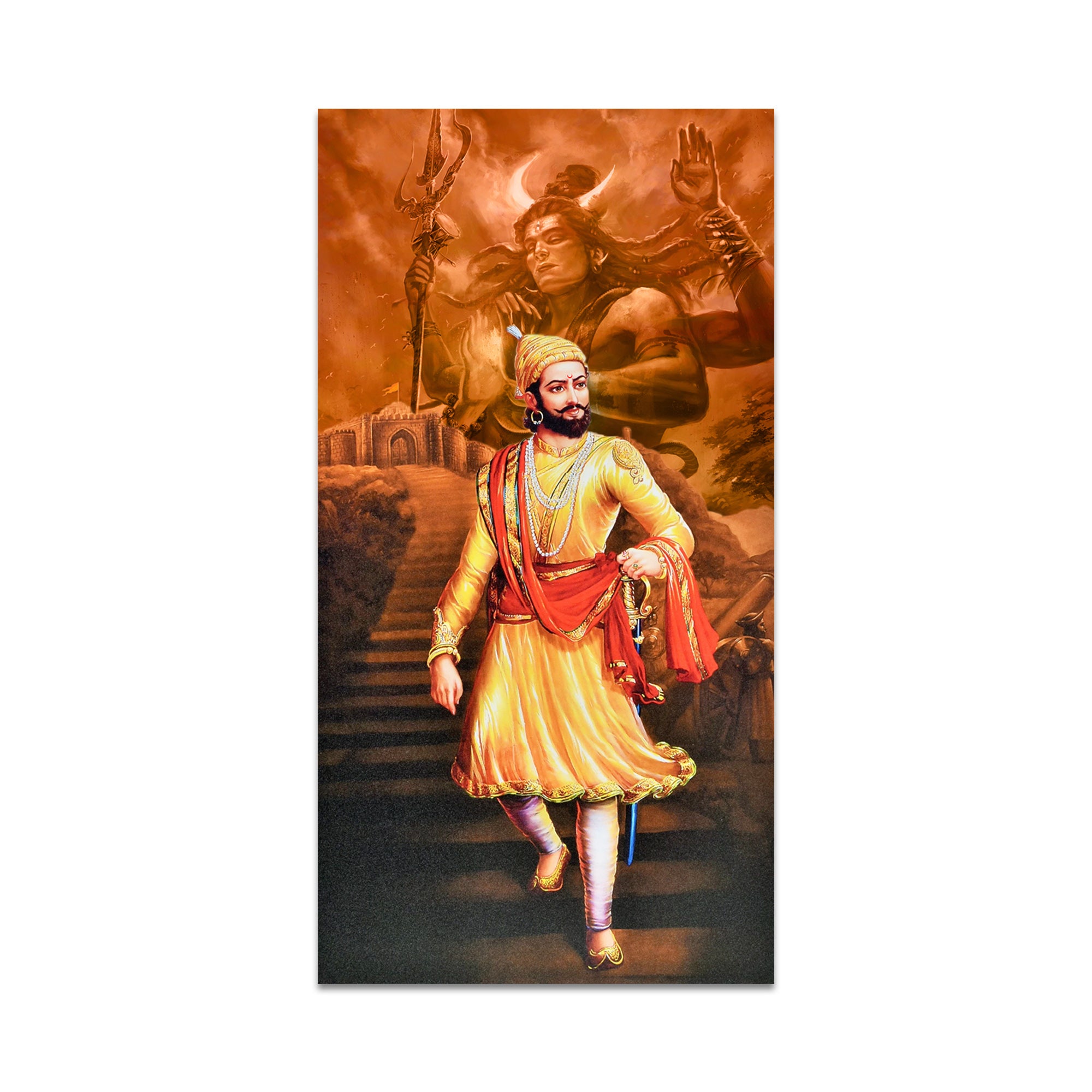 The Warrior King Chhatrapati Shivaji Maharaj Canvas Wall Painting