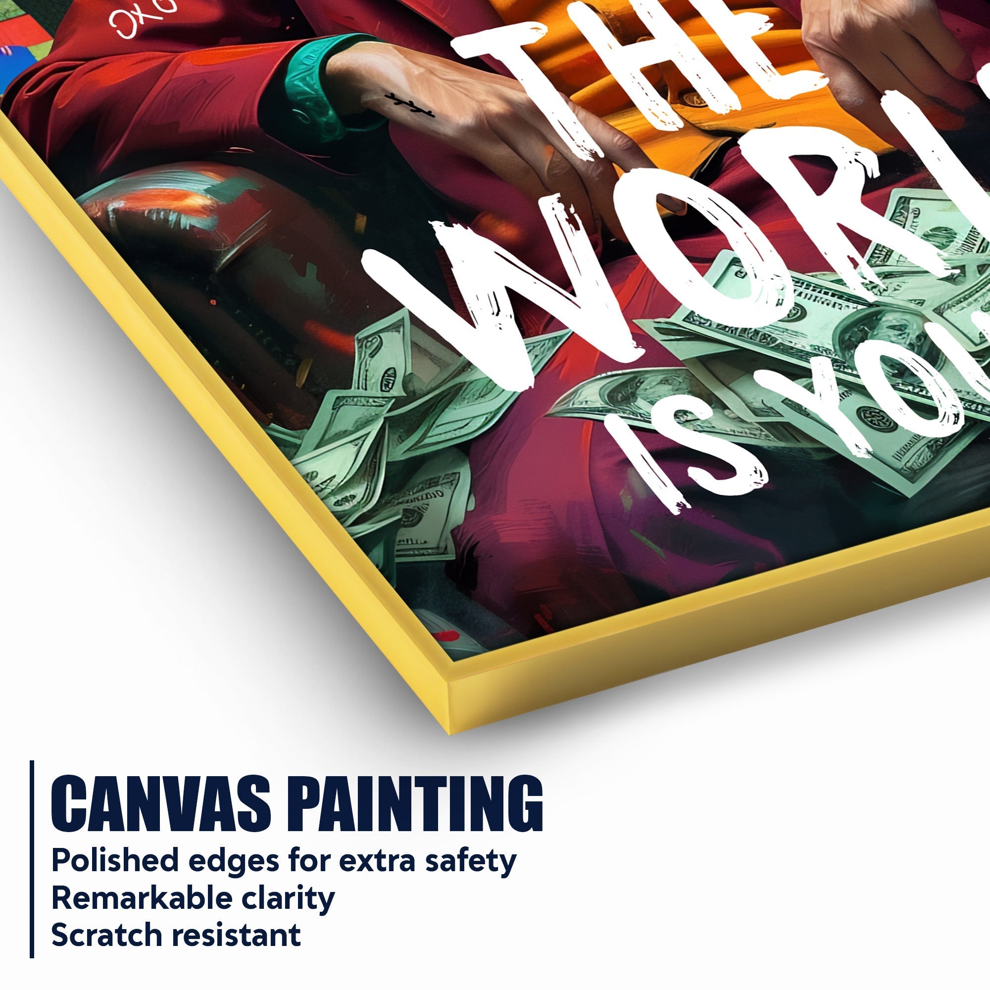 The World is Your-Jocker Cotton Canvas Wall Painting