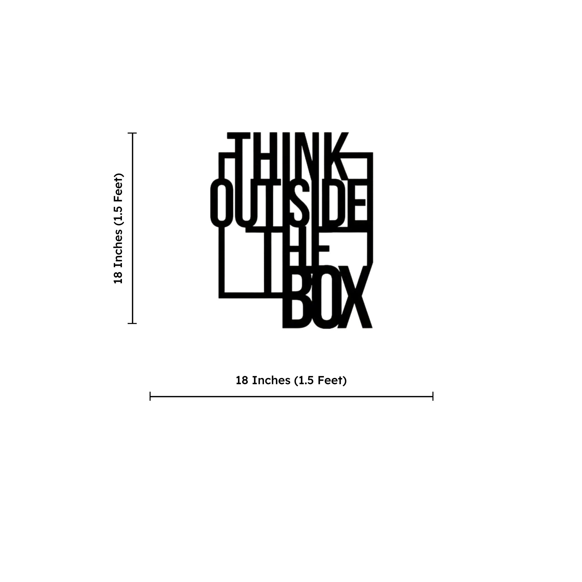 Think Outside The Box Metal Art Wall Decor