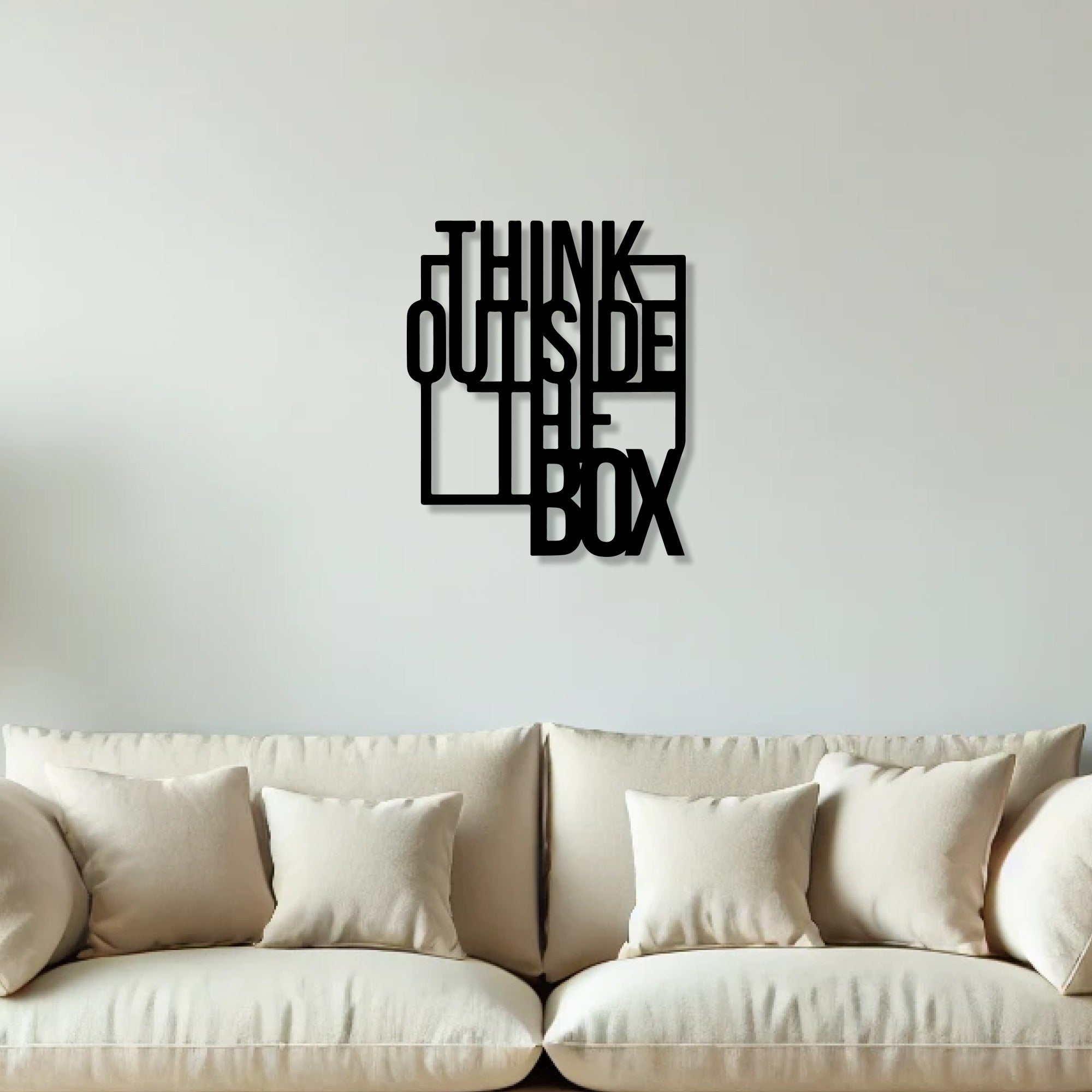 Think Outside The Box Metal Art Wall Decor