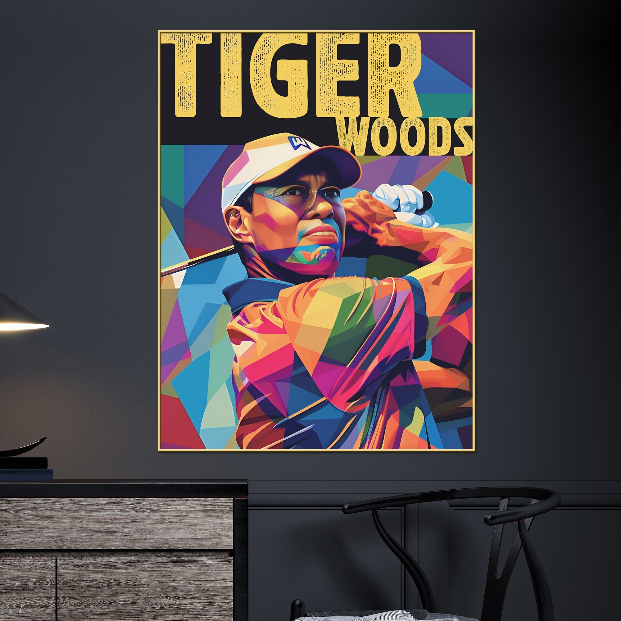 Tiger Wood Cotton Canvas Wall Painting