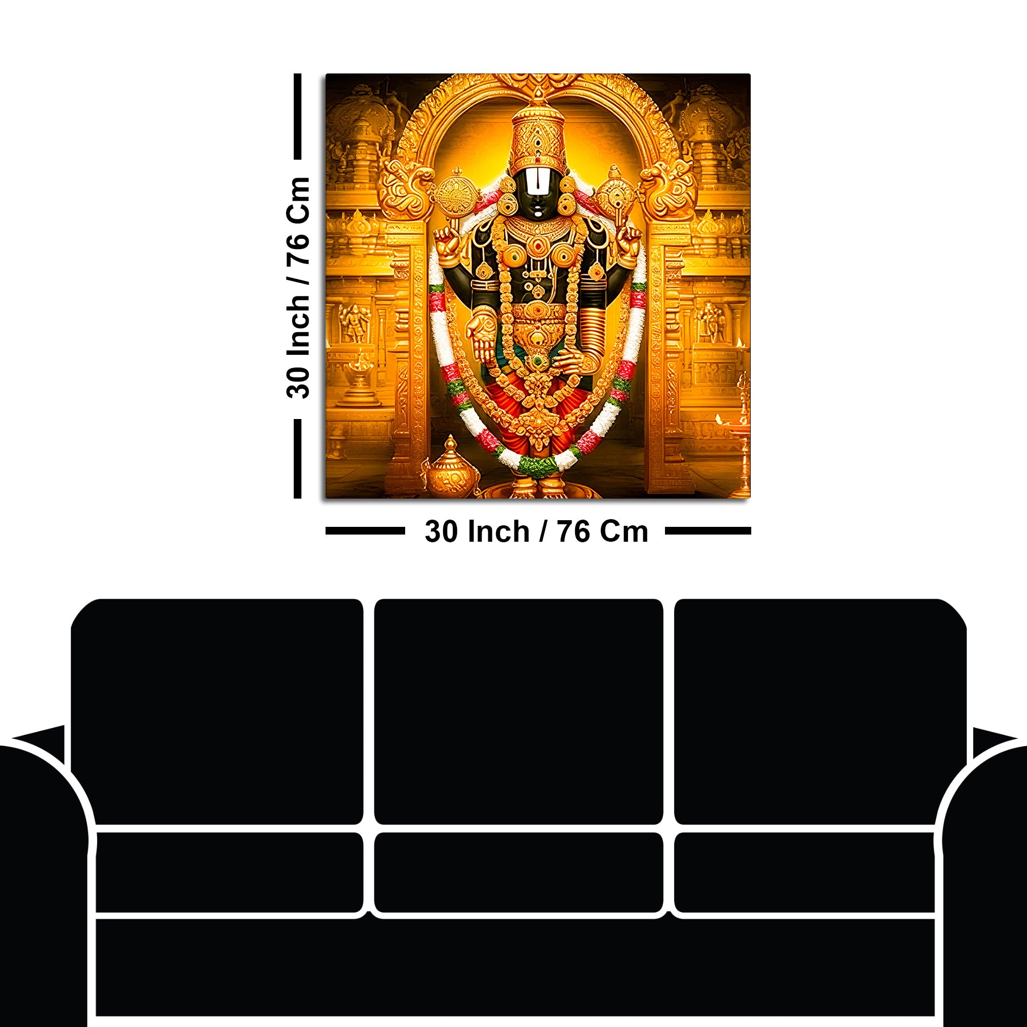 Tirupati Balaji Religious Wall Painting for Pooja Room