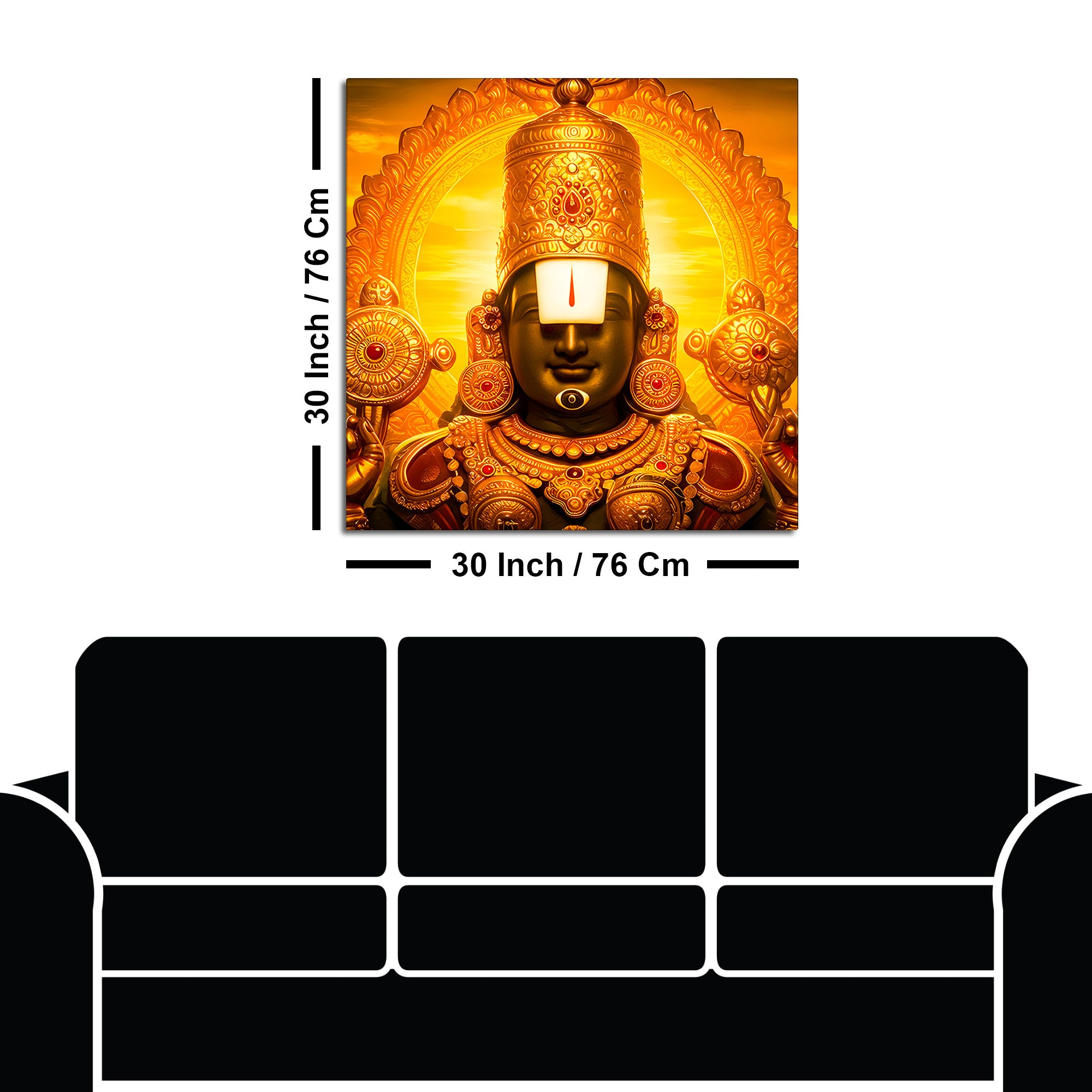 Tirupati Balaji Wall Painting for Home & Temple Decor