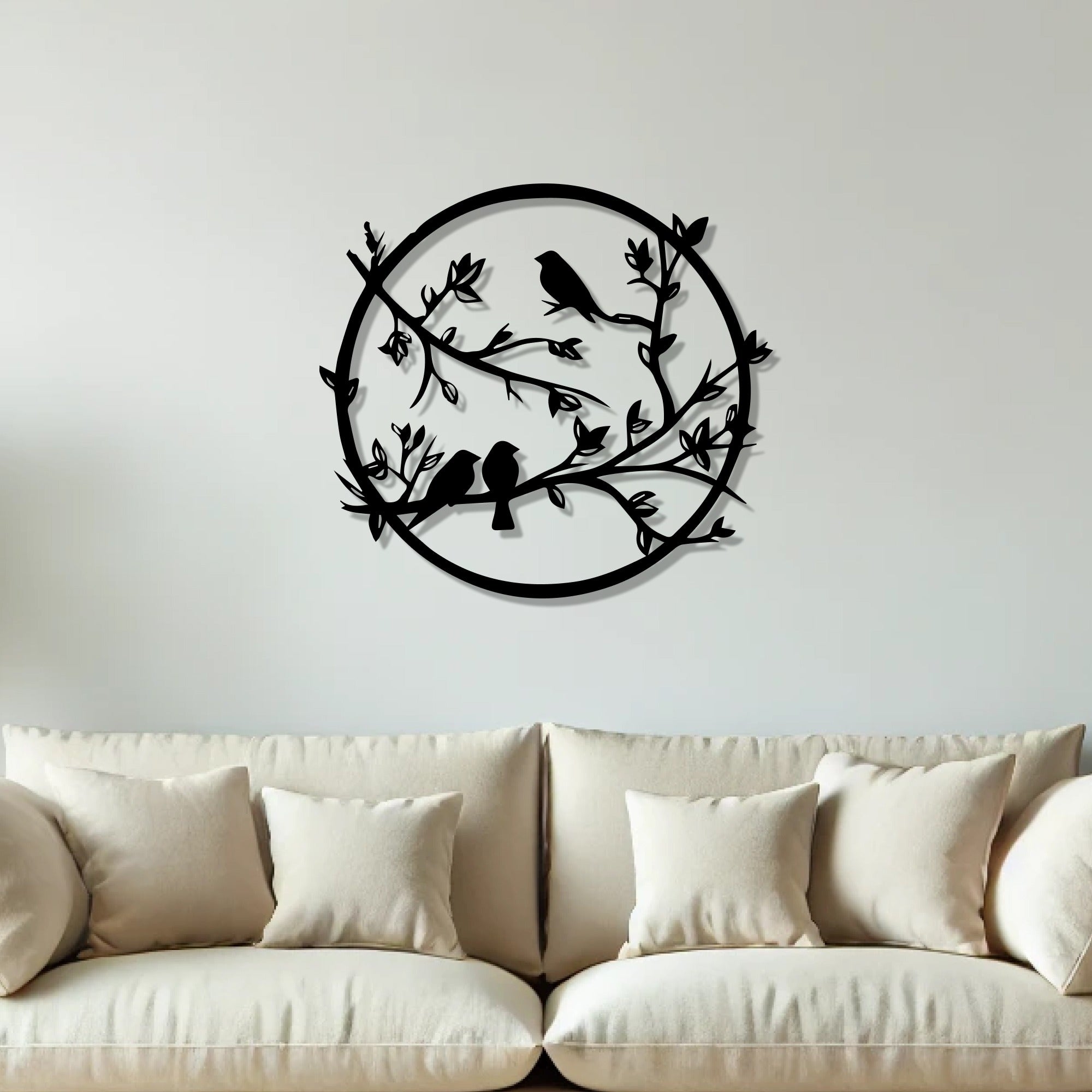 Toucan Birds on Tree Metal Art Wall Decor