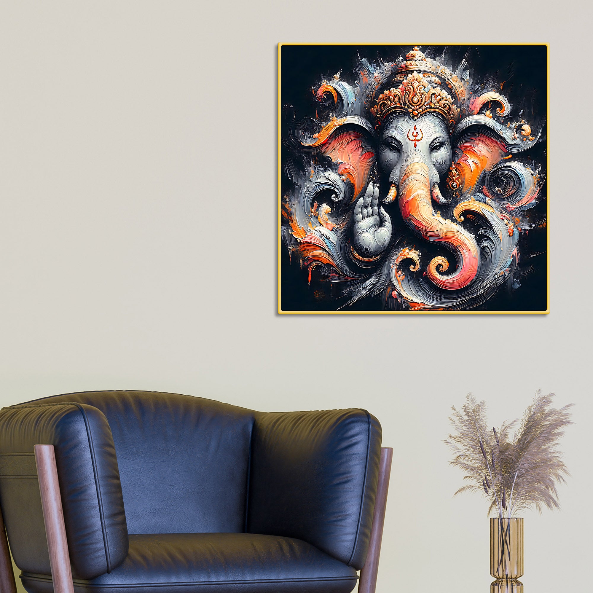 Traditional Ganesha God Wall Painting