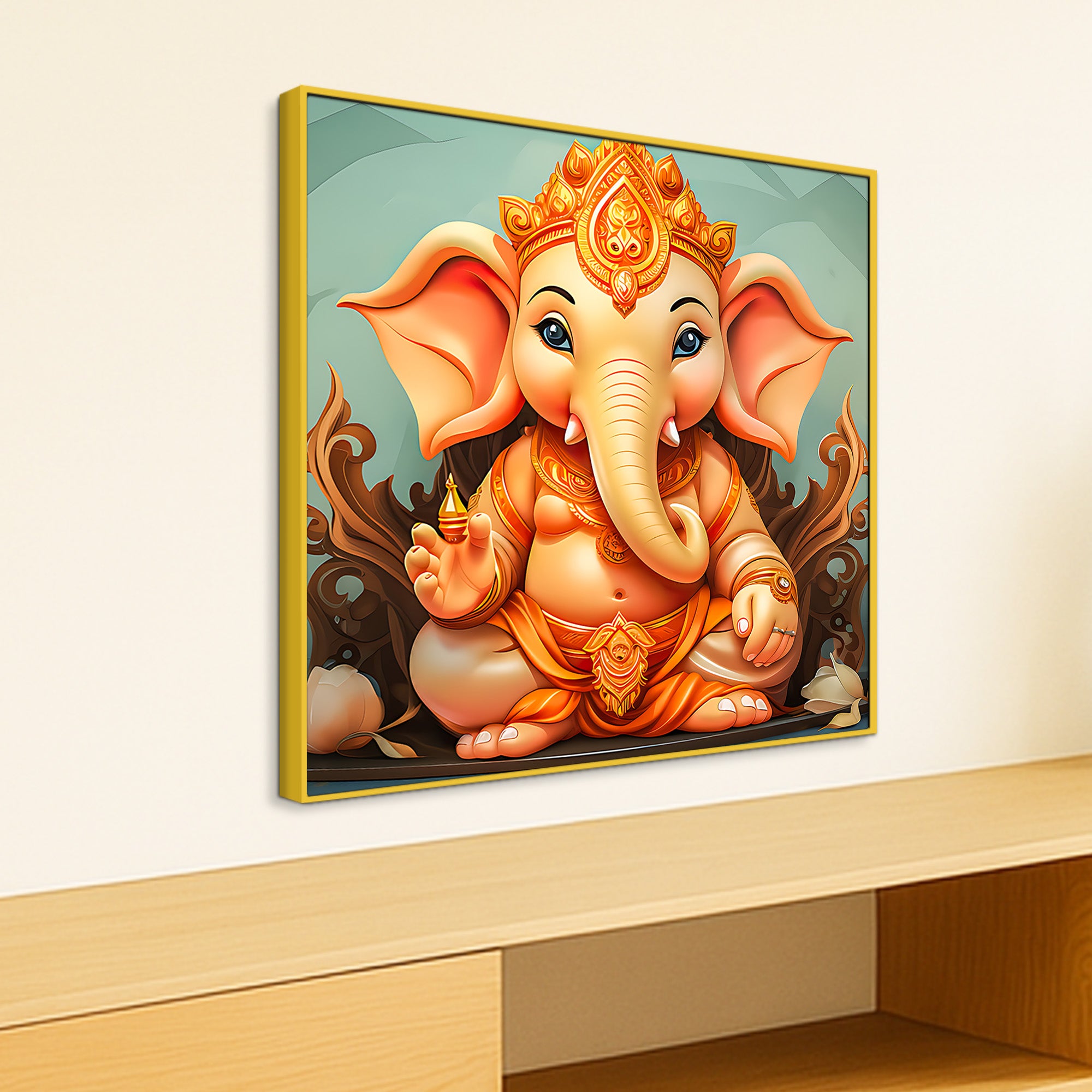 Traditional Ganesha Wall Painting for Home