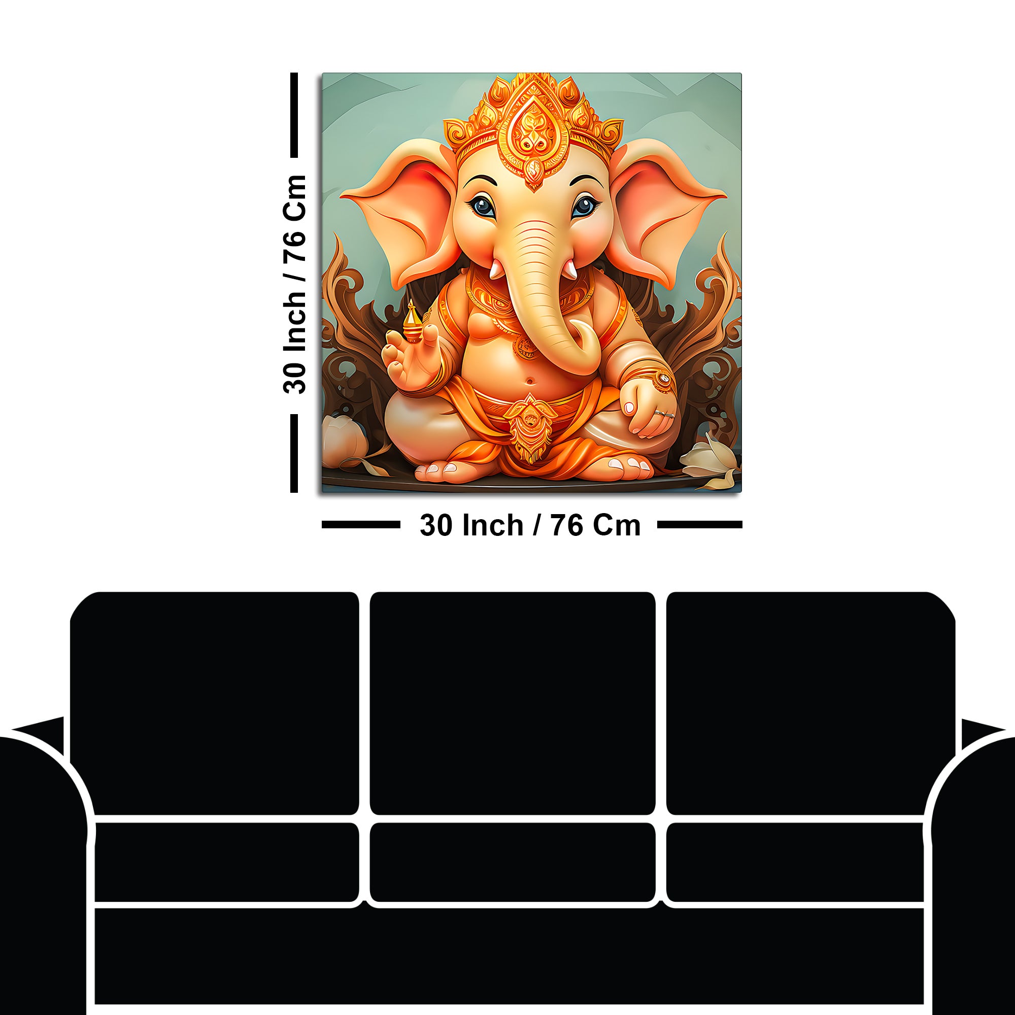 Traditional Ganesha Wall Painting for Home