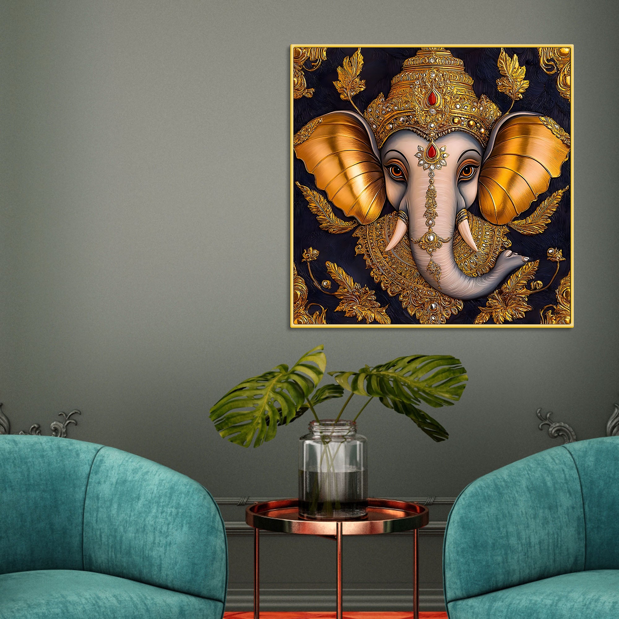 Traditional Ganpati Bappa Painting