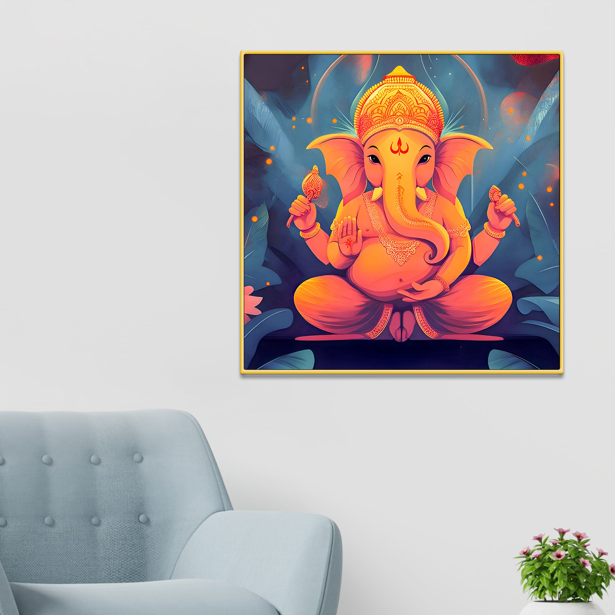 Traditional God Ganesha Painting