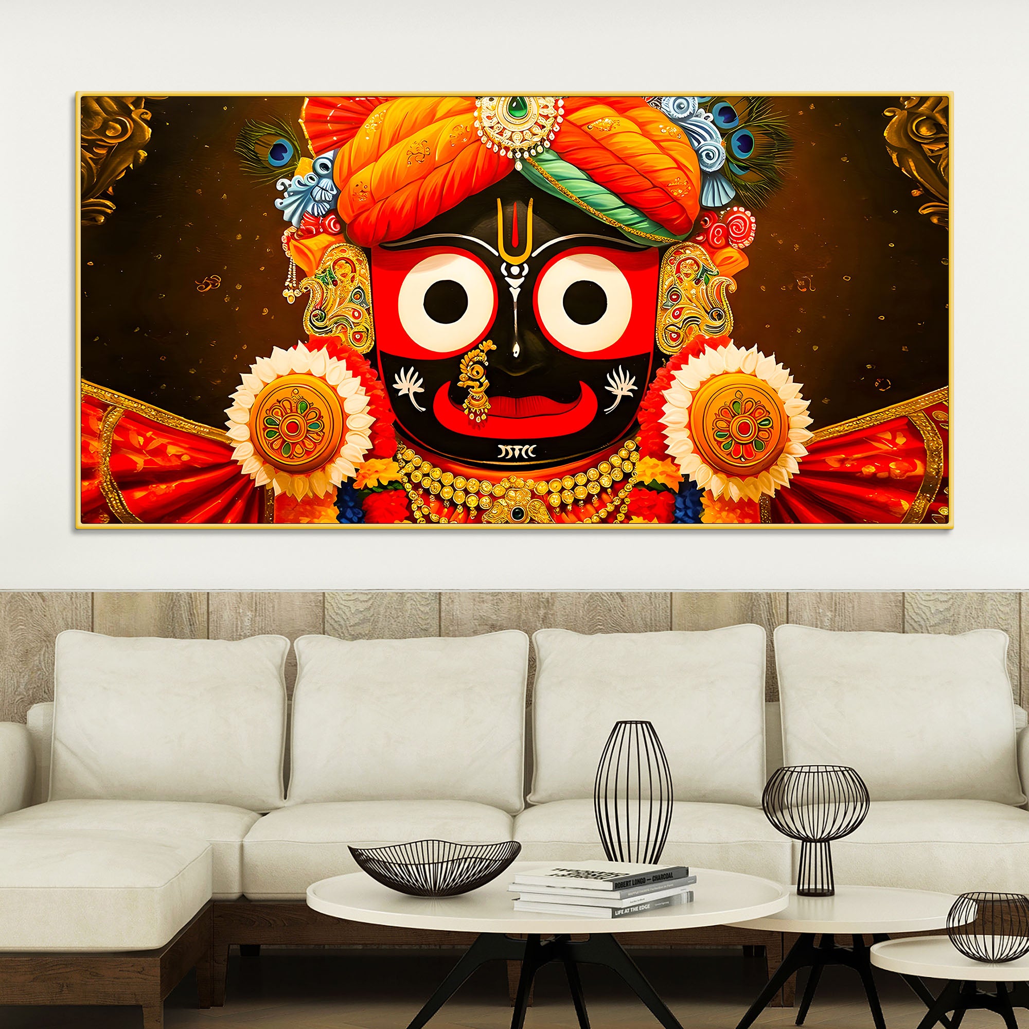Traditional Hindu Jagannath Bhagwan Wall Painting