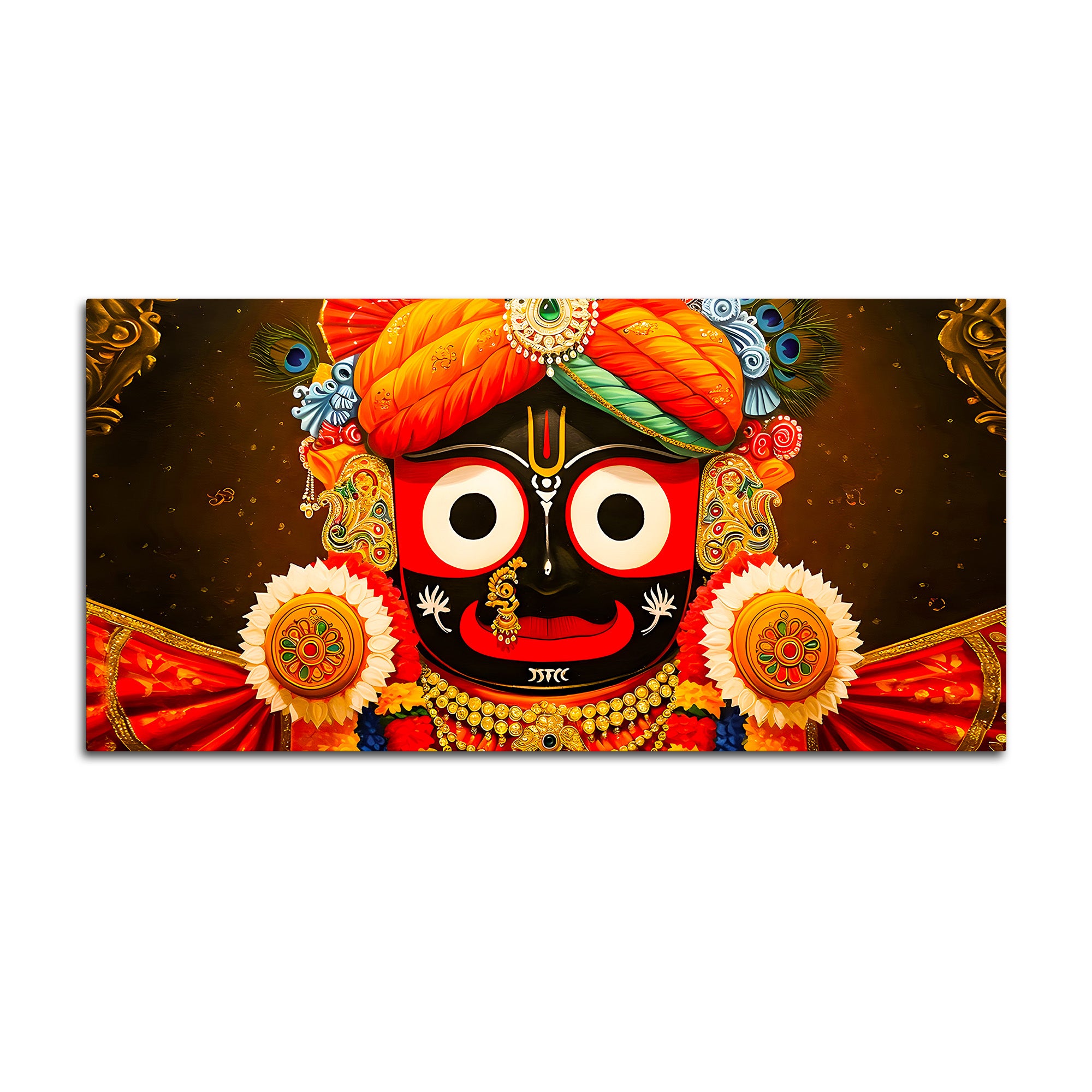 Traditional Hindu Jagannath Bhagwan Wall Painting