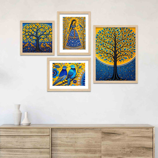 traditional-indian-nature-wall-frame-set-of-four