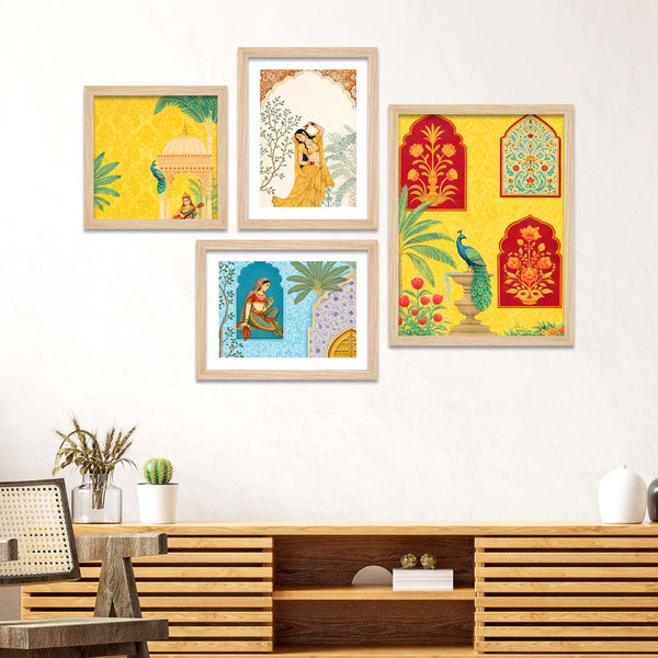 traditional-indian-palace-art-wall-frame-set-of-four
