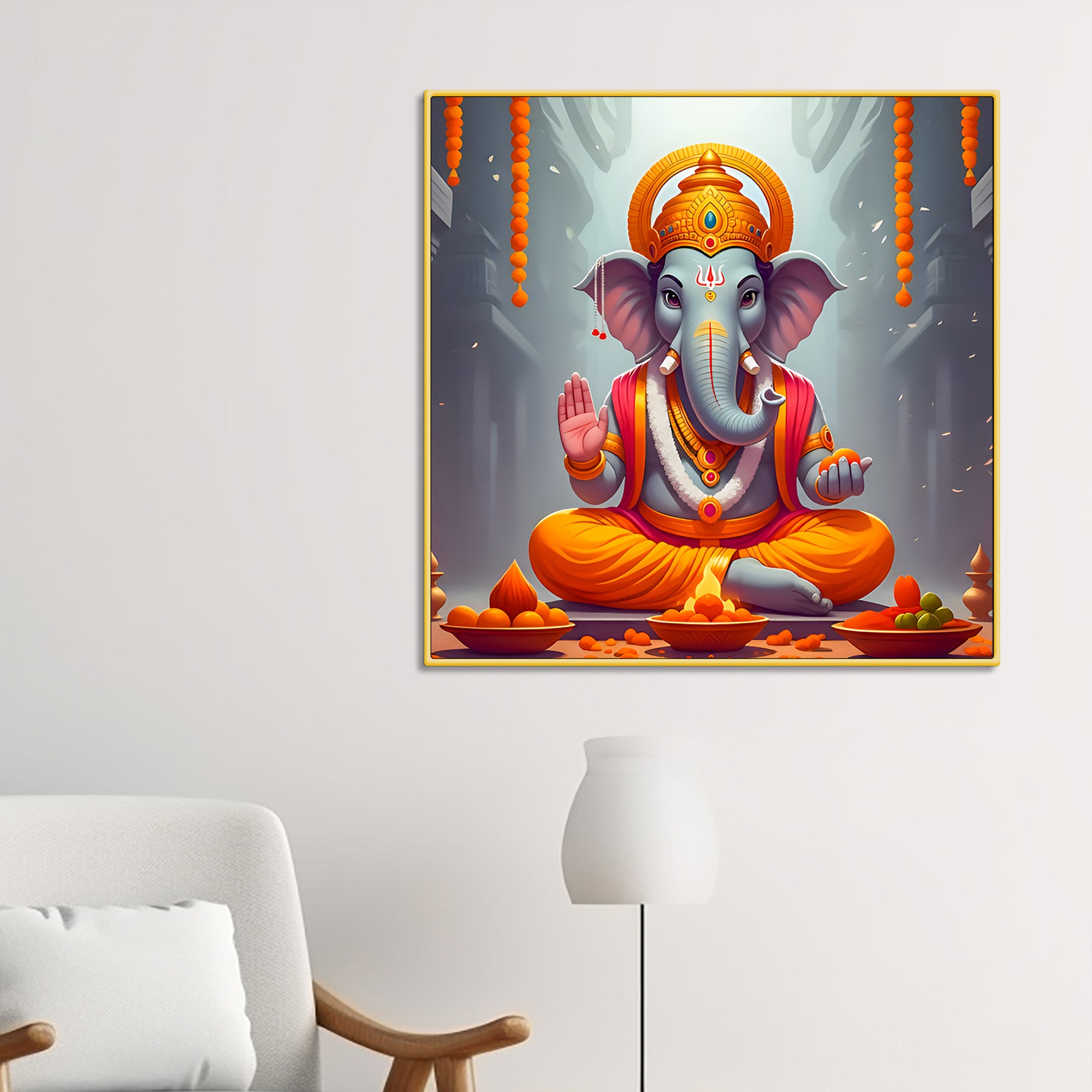 Traditional Lord Ganesha Art Painting