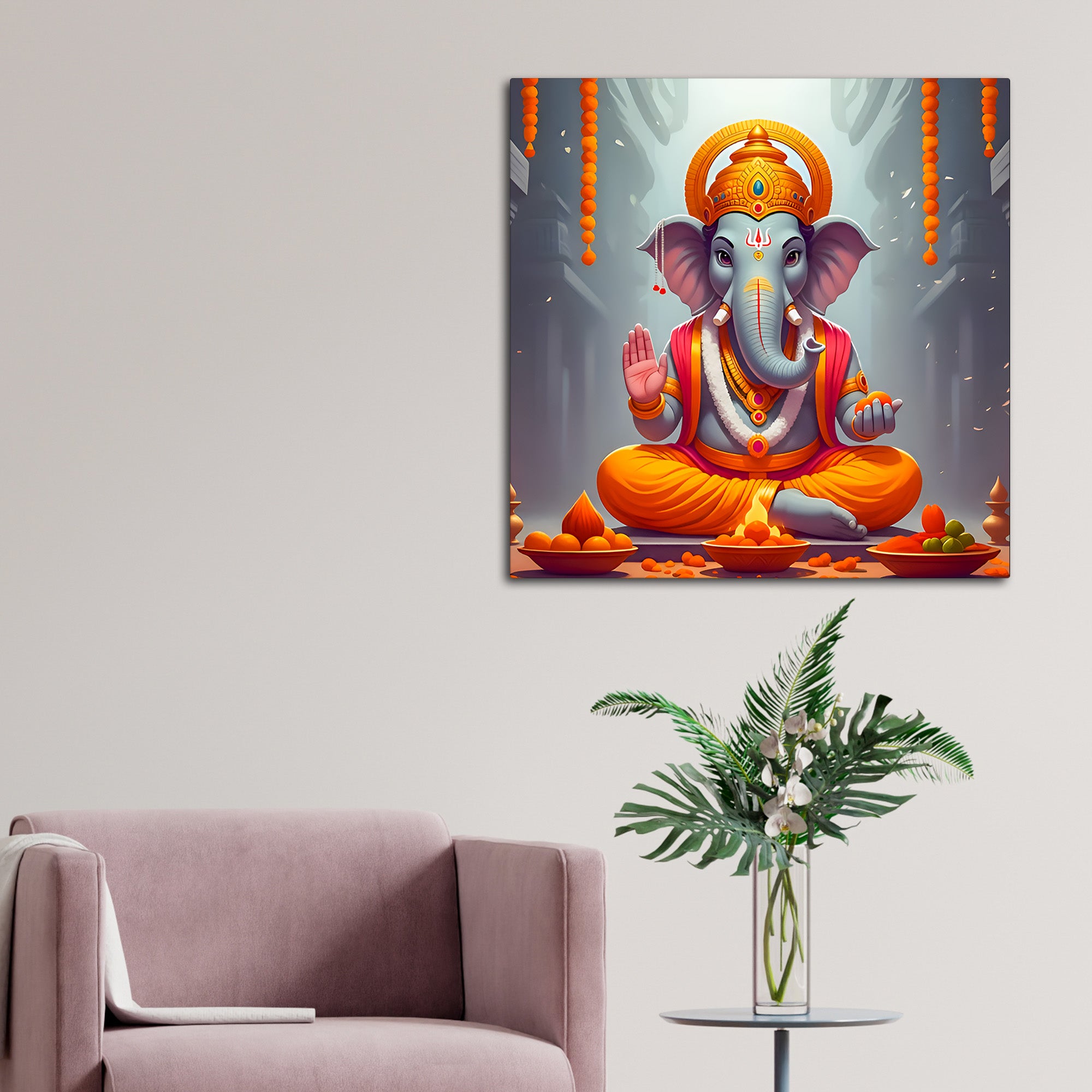 Traditional Lord Ganesha Art Painting