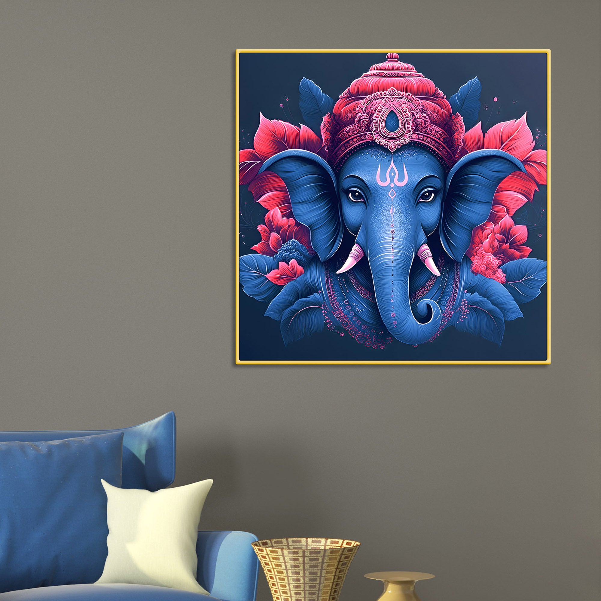 Traditional Lord Ganesha Wall Painting