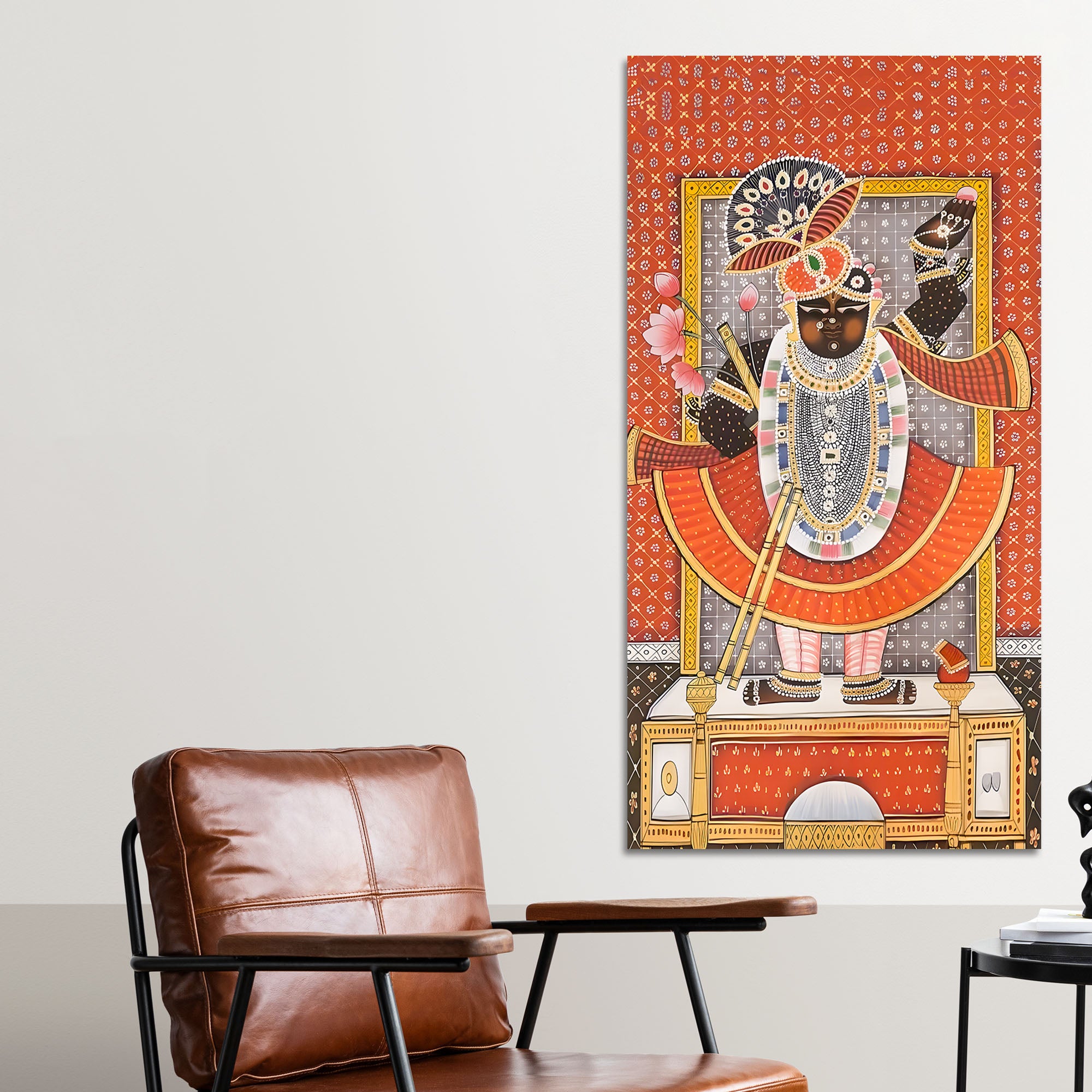 Traditional Nathdwara Shrinathji Canvas Painting | Indian Devotional Wall Art