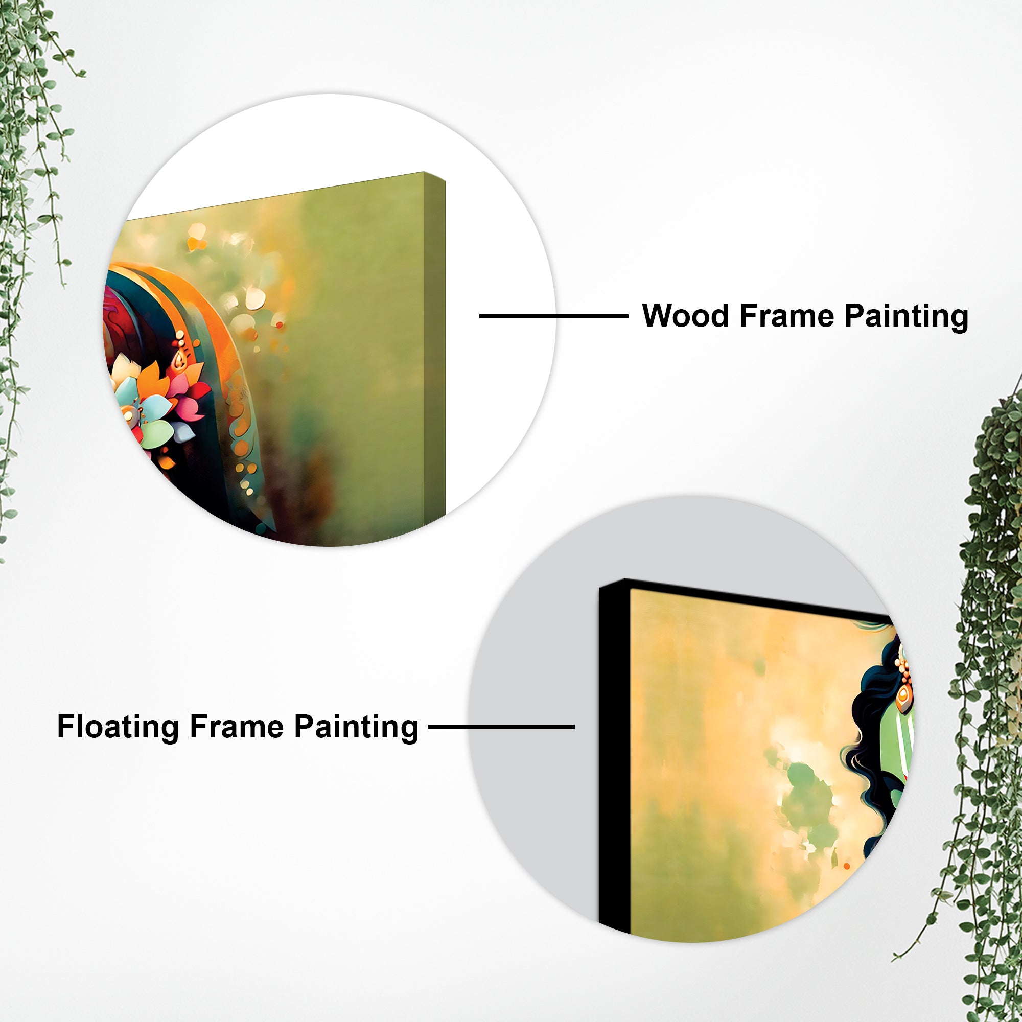 Traditional Radha Krishna Canvas Wall Painting for Spiritual Home Décor