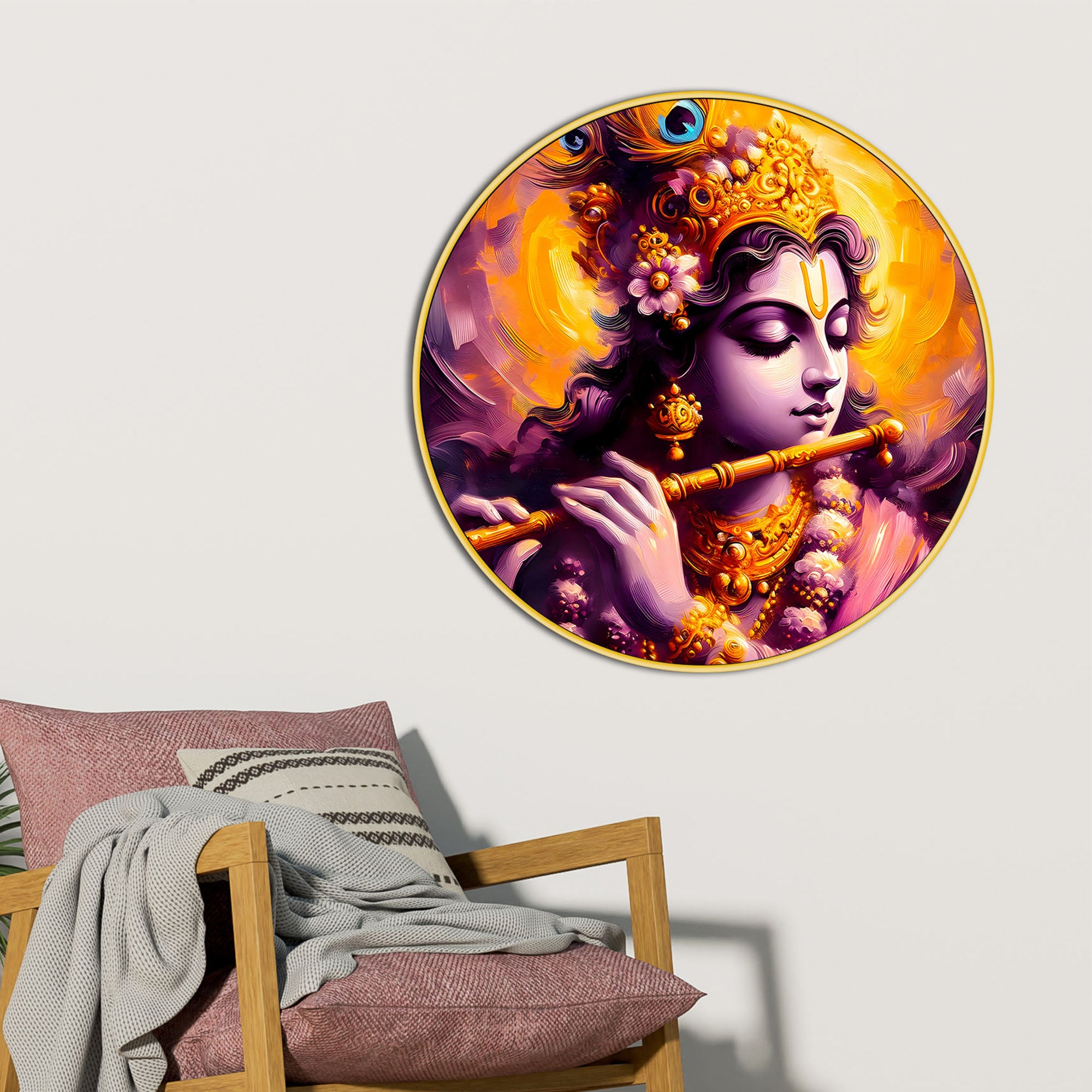 traditional-shri-krishna-round-frame-painting