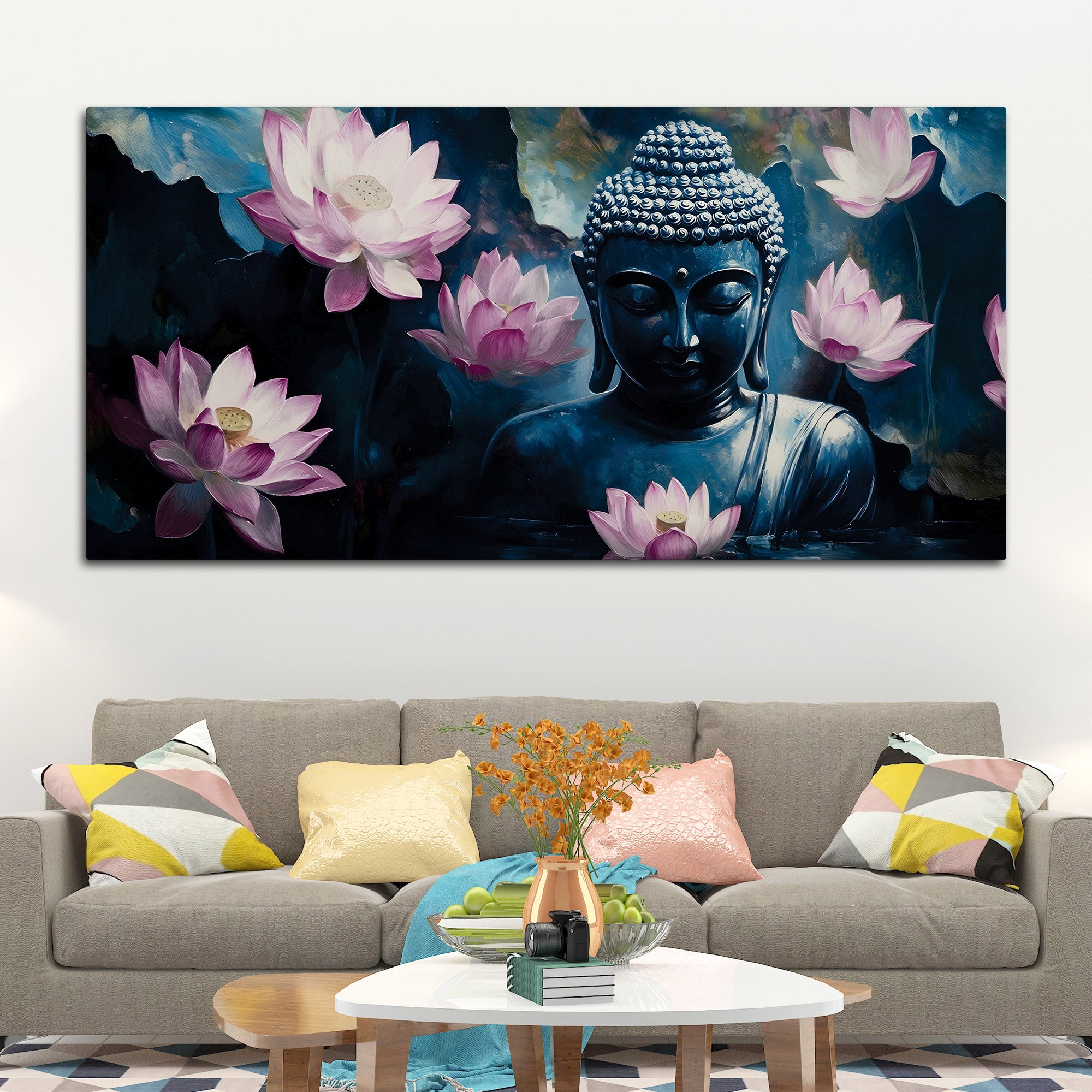 Tranquil Buddha Painting for Home Wall Decor