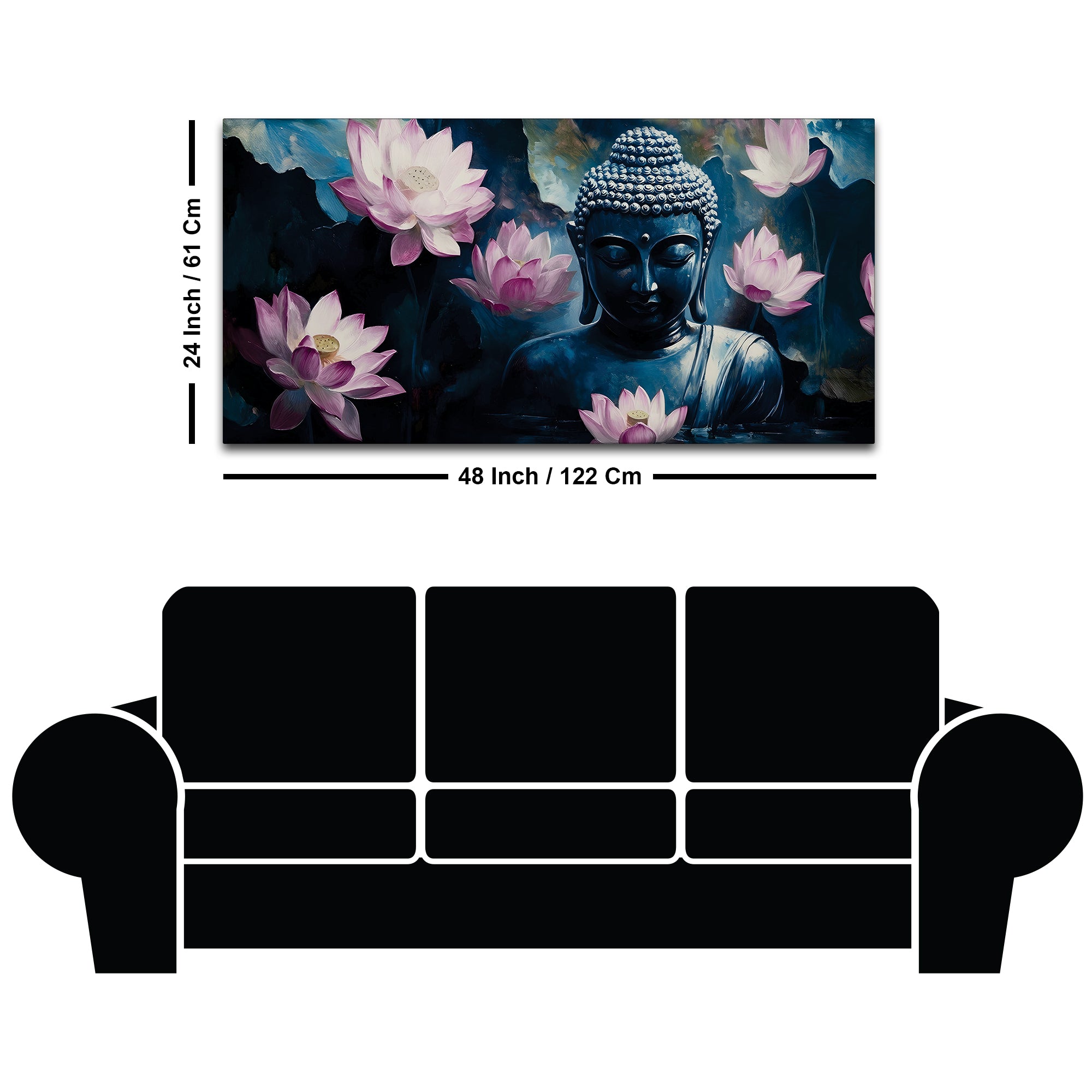 Tranquil Buddha Painting for Home Wall Decor