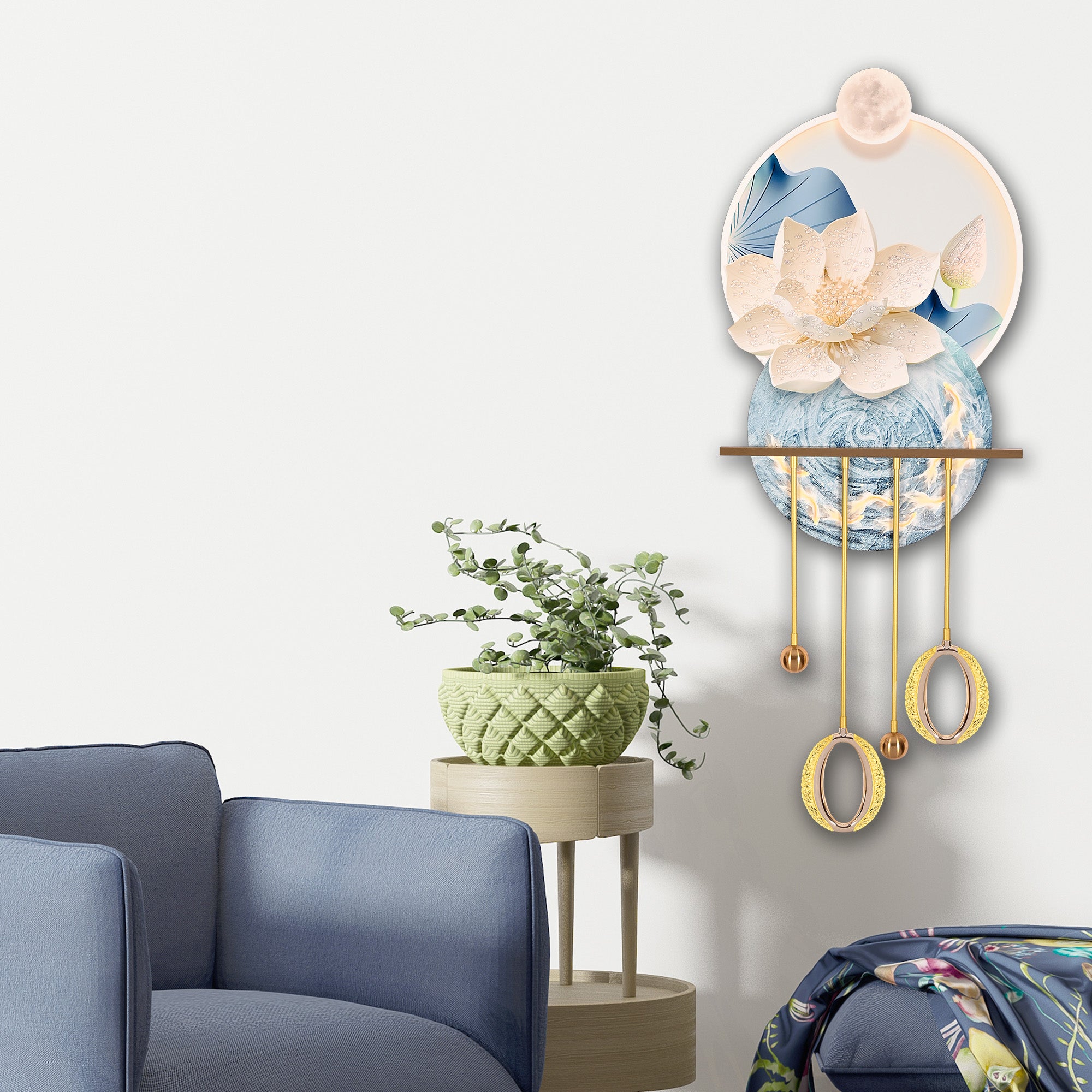 Tree of Serenity Crystal Glass Backlit LED Painting