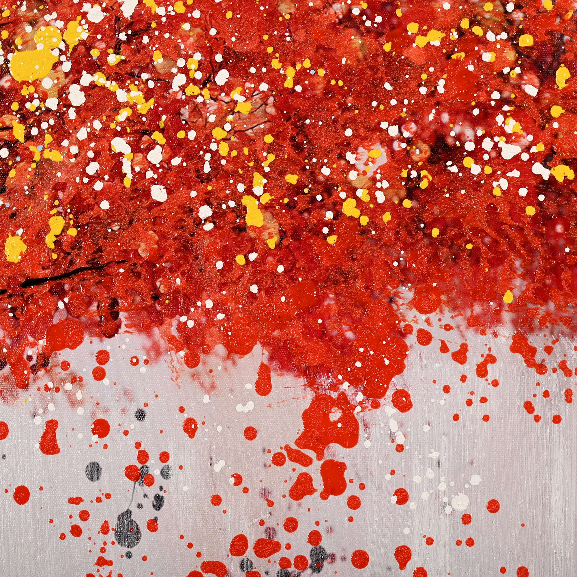 Tree of Life in Seven Color Hand Painted Wall Painting with Floating Frame