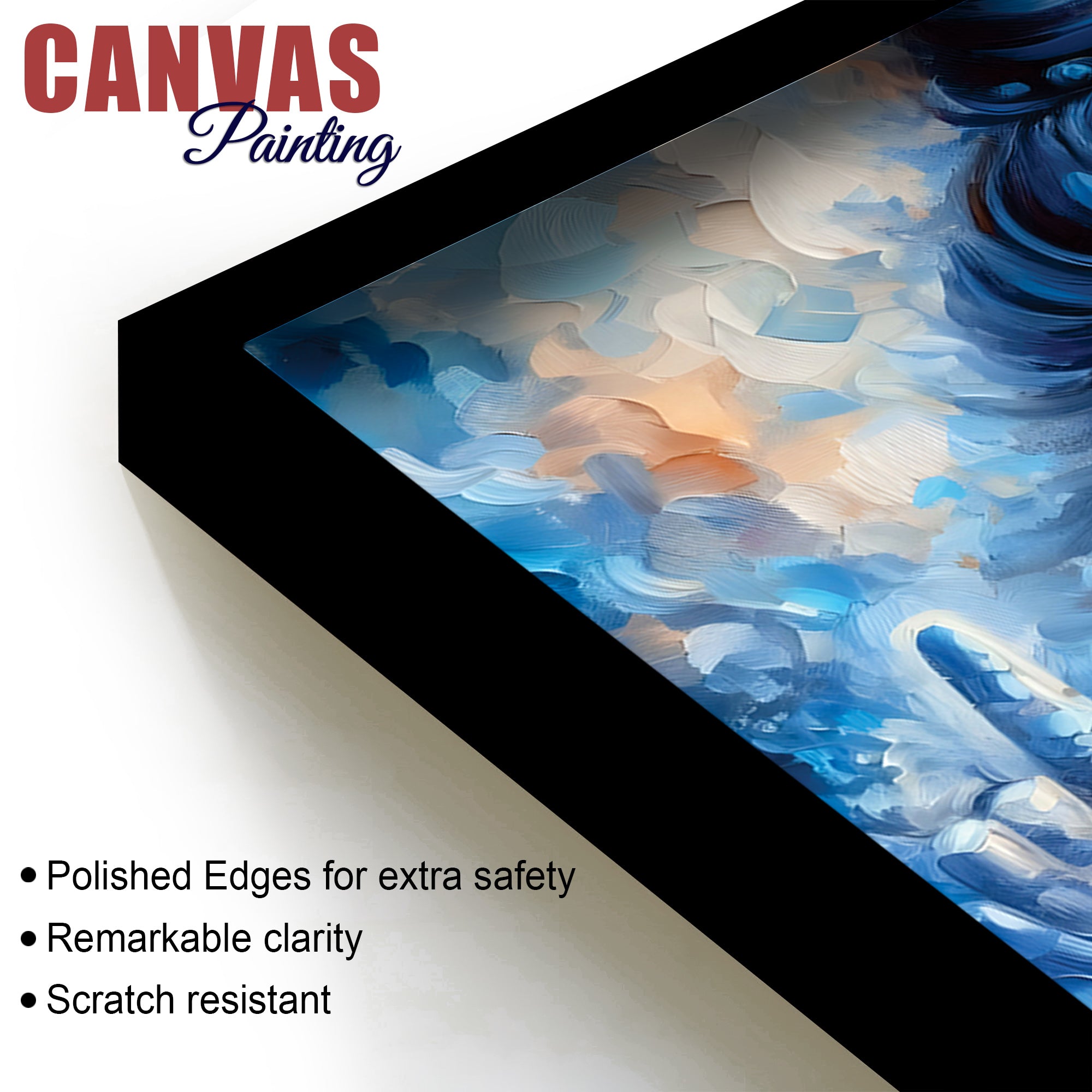 Trishul Shiv Ji Designer Painting Divine Canvas Wall Frame