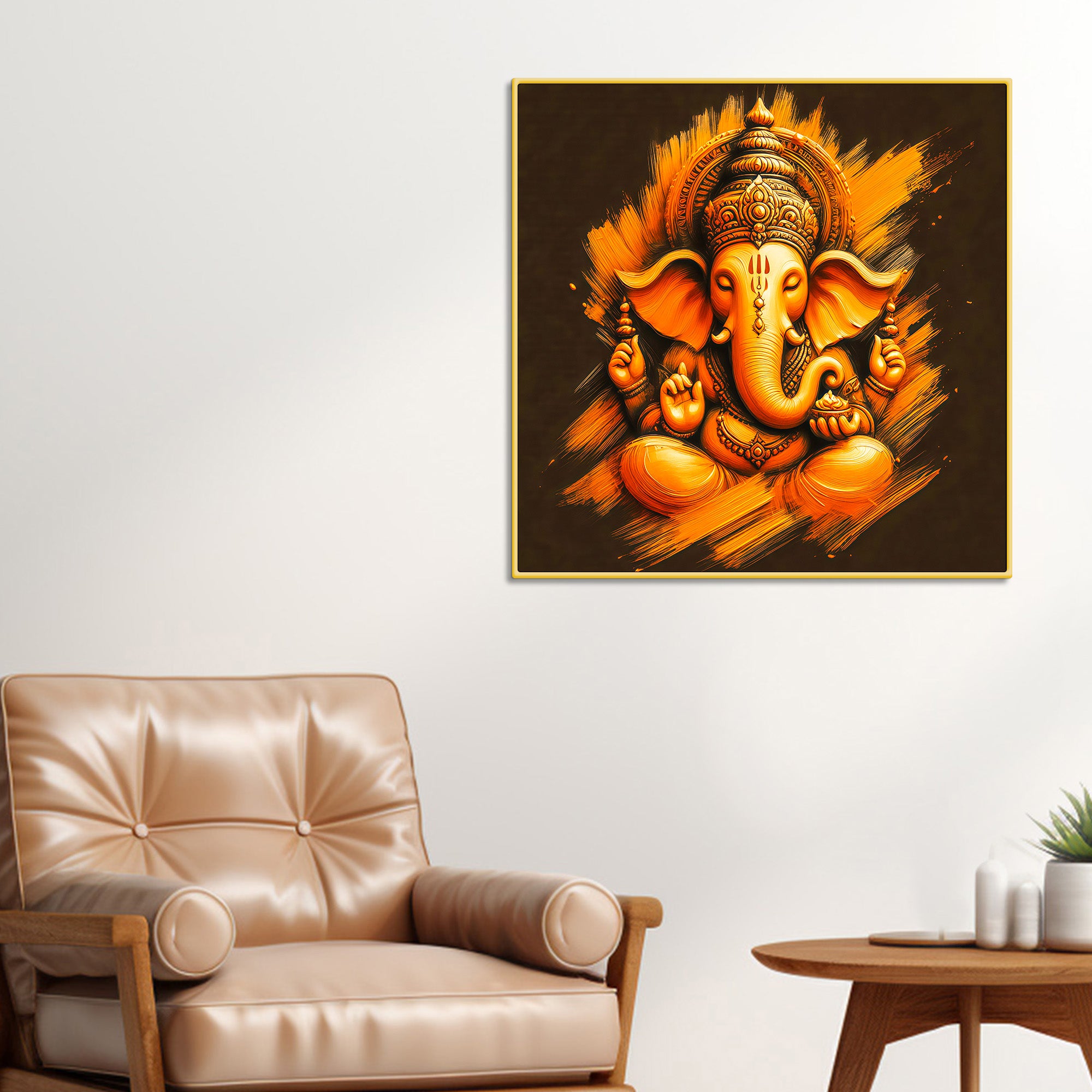 Unique Ganpati Wall Painting