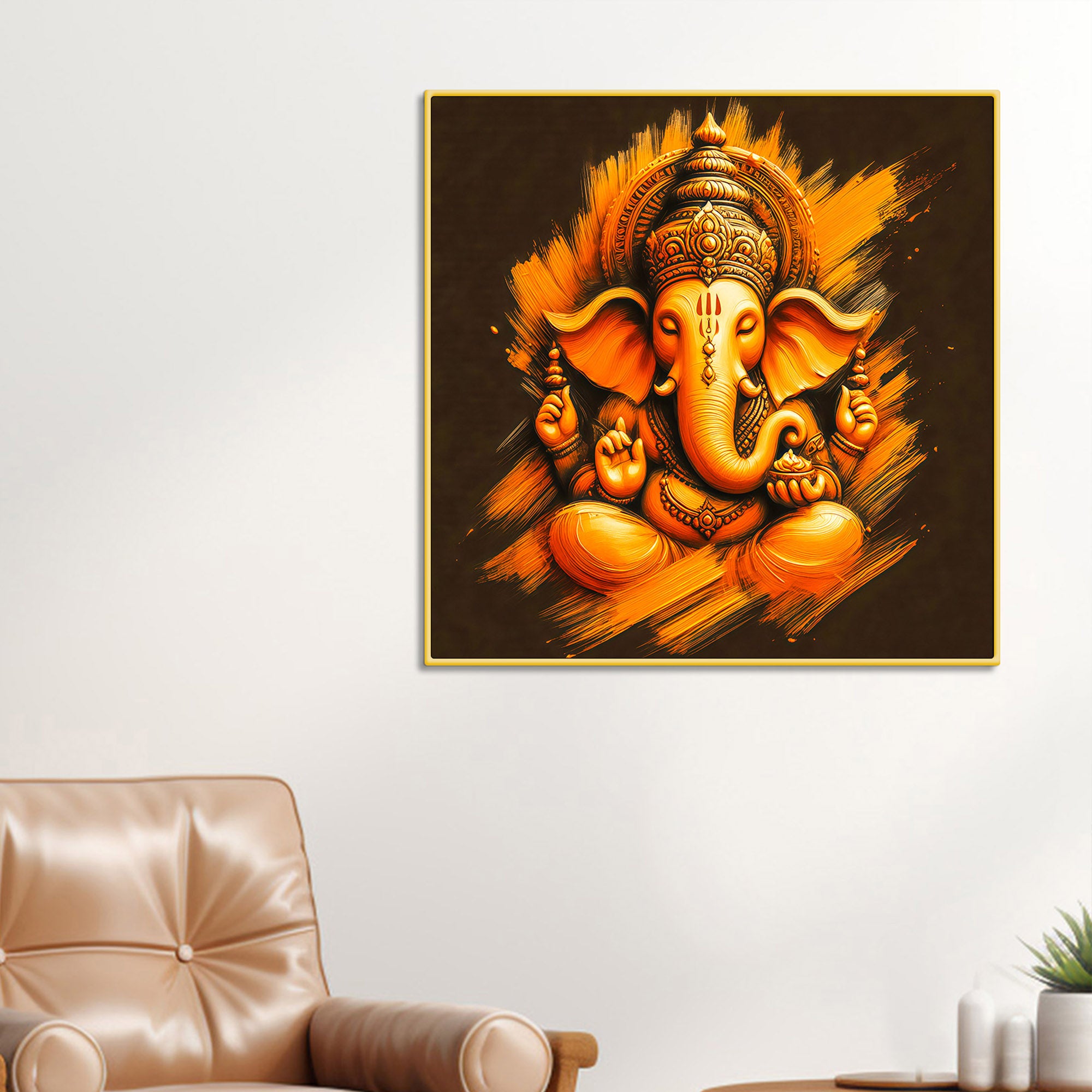 Unique Ganpati Wall Painting