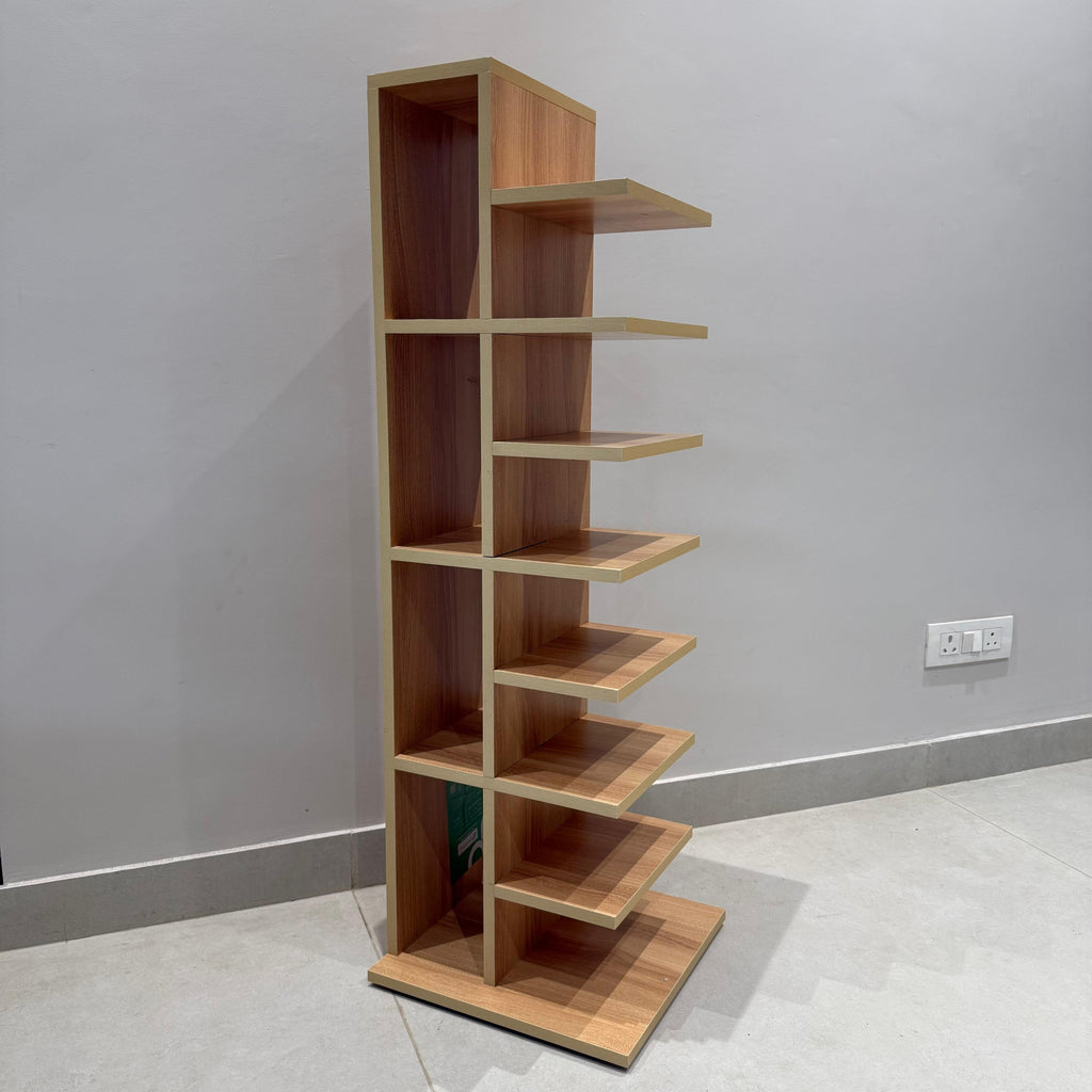 Vertical Wooden Bookshelf |Compact Storage Shelf for Books