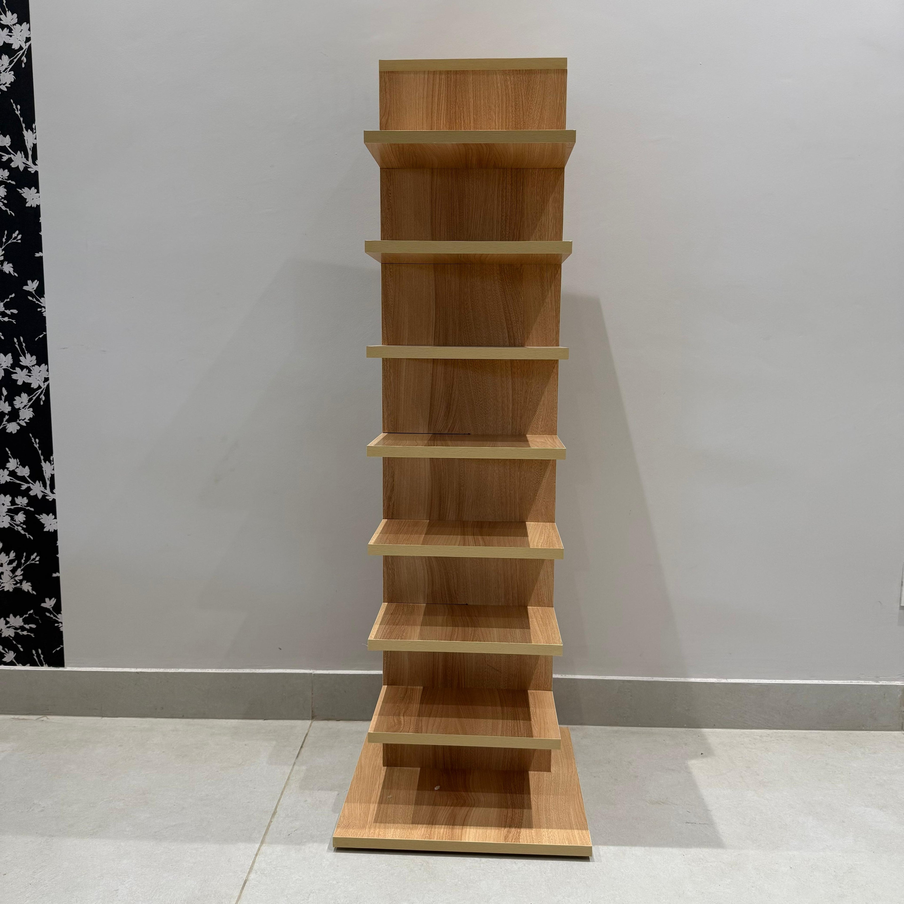Vertical Wooden Bookshelf |Compact Storage Shelf for Books