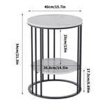 2-Tier Round Shape Modern Designer End Side Table