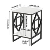 2-Tier Square Shape Modern Designer End Side Table