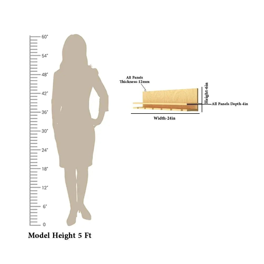 Look MDF Mini Bar Shelf in Light Oak Finish