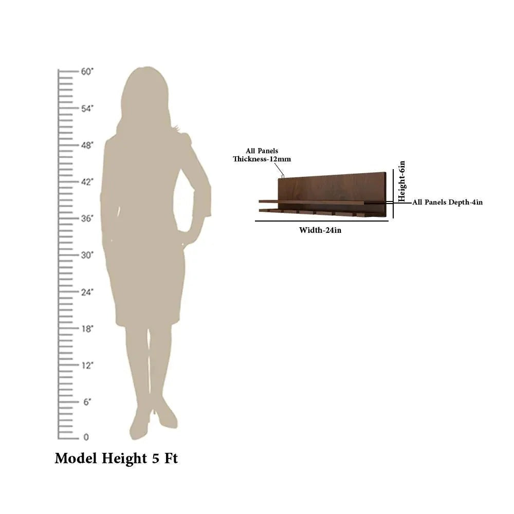 Aesthetic Backlit Look MDF Mini Bar Shelf