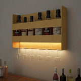 Aesthetic Look Backlit Wall Mounted Mini Bar Shelf