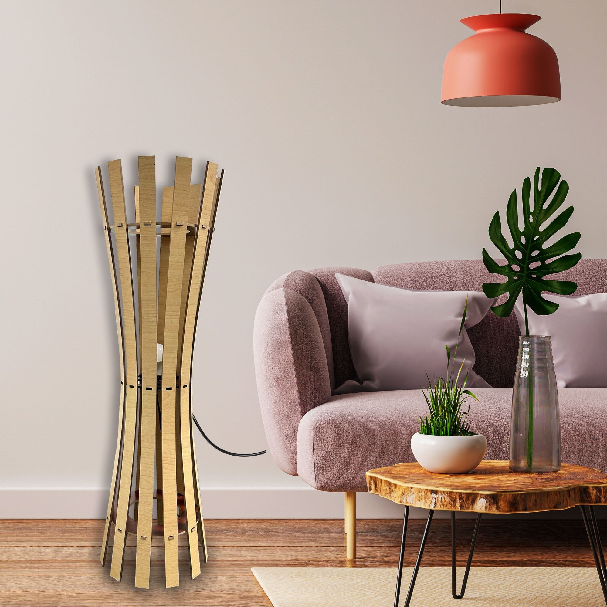 Design Floor Lamp with Unique Pattern For Living Room, Bedroom