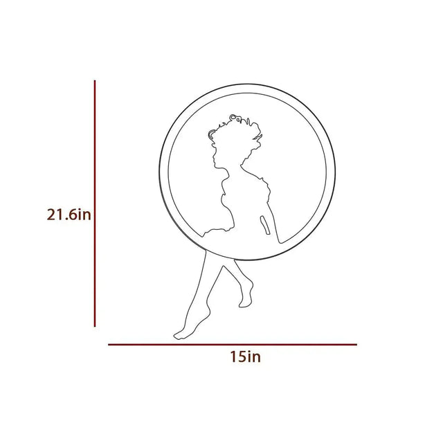 Beautiful Angel Backlit Wooden Wall Decor with LED Night Light